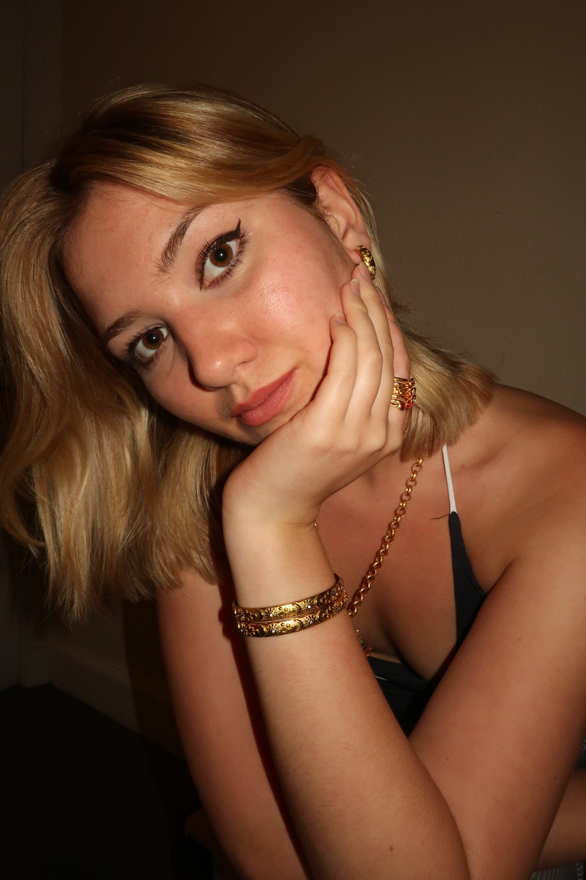 Maria's Celestial Bangle In Gold