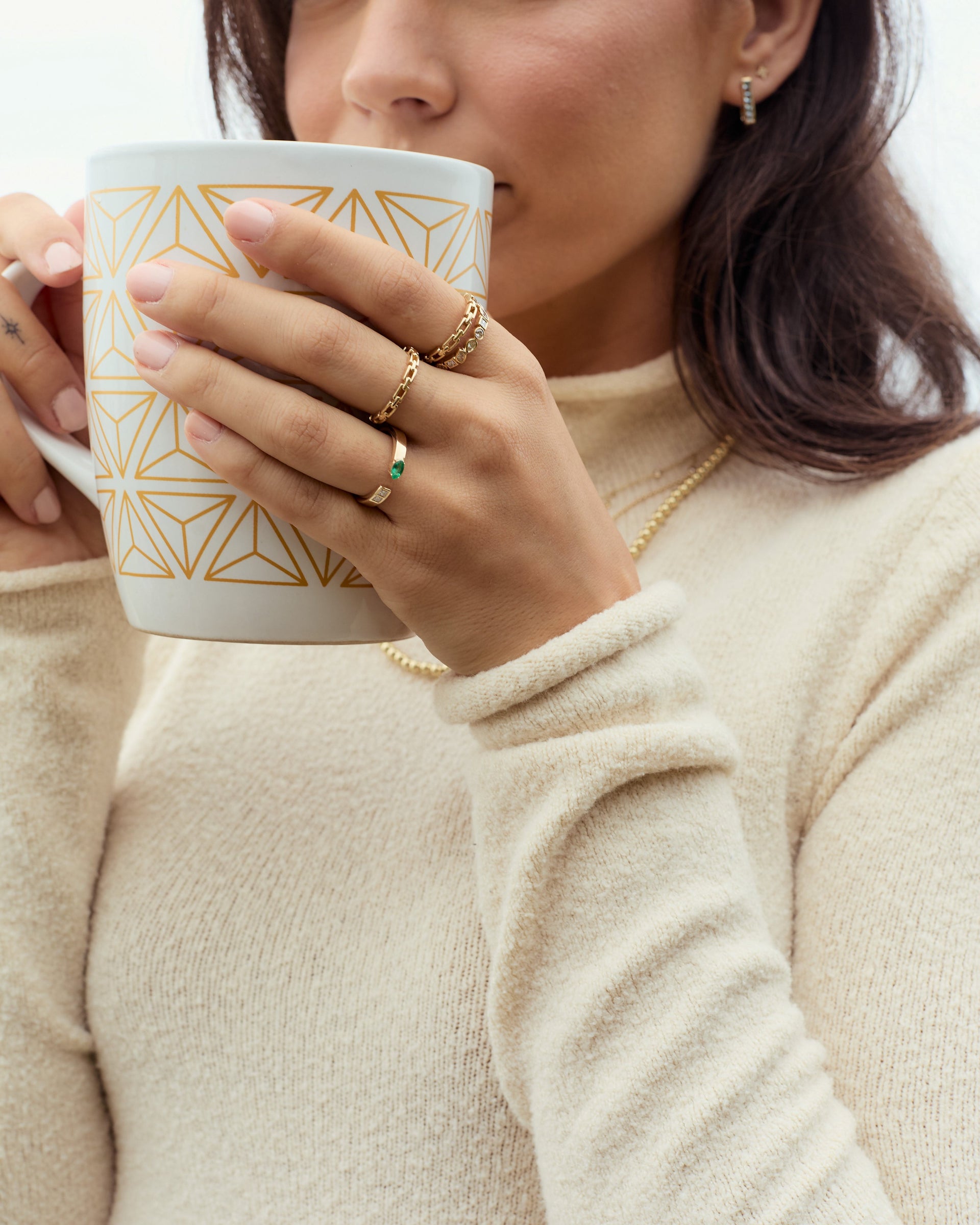Marquise Emerald & Diamond Ring