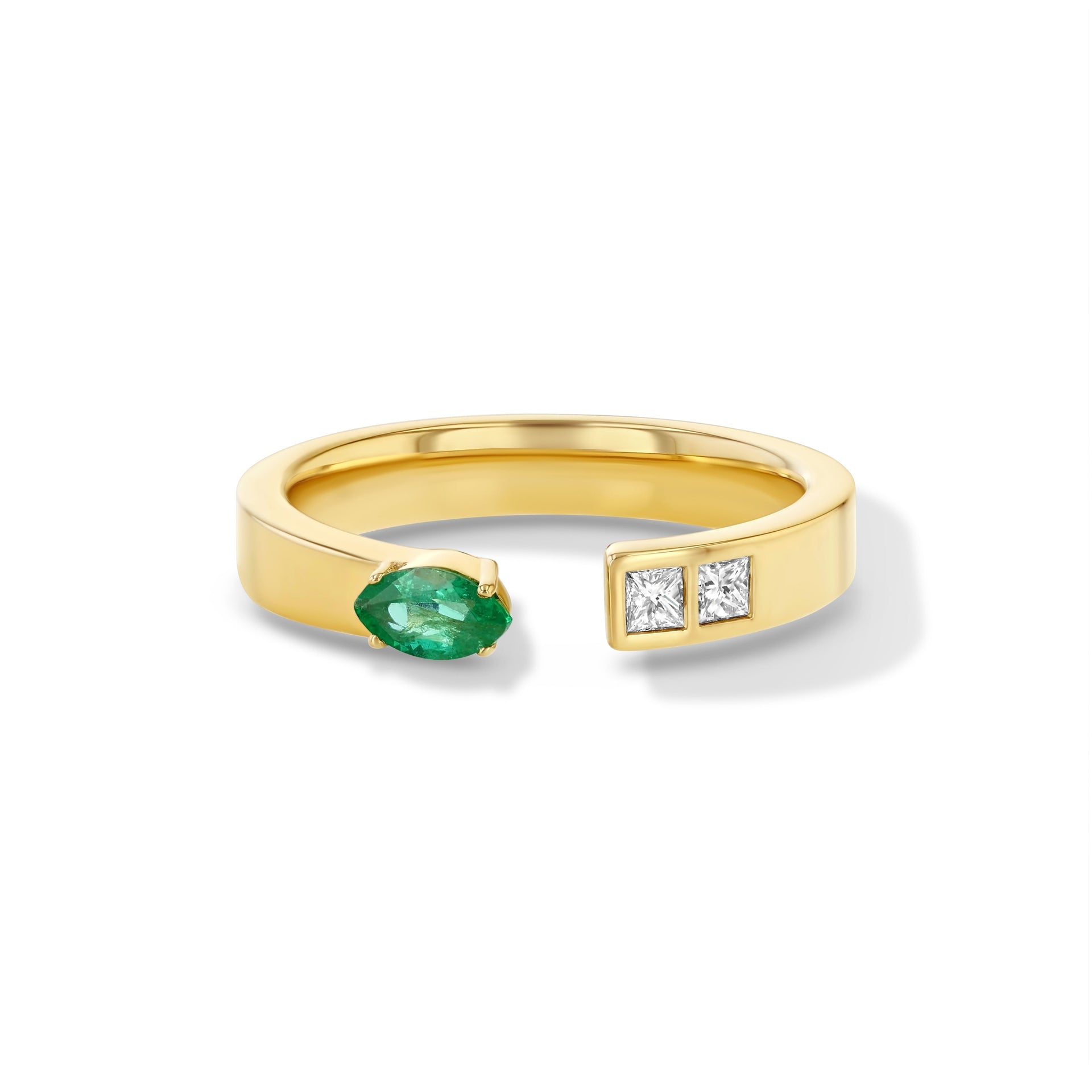 Marquise Emerald & Diamond Ring