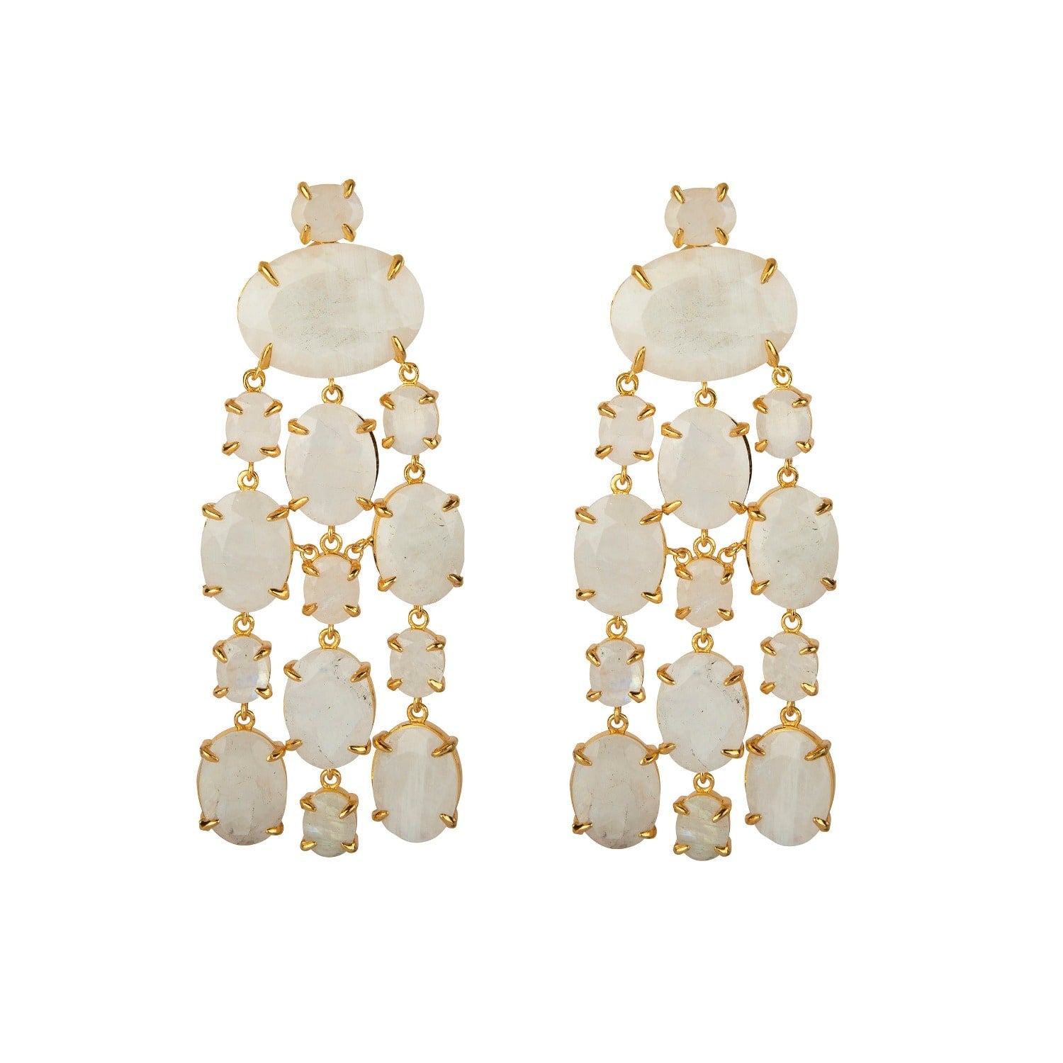 Marysol Earrings Moonstone Clip On
