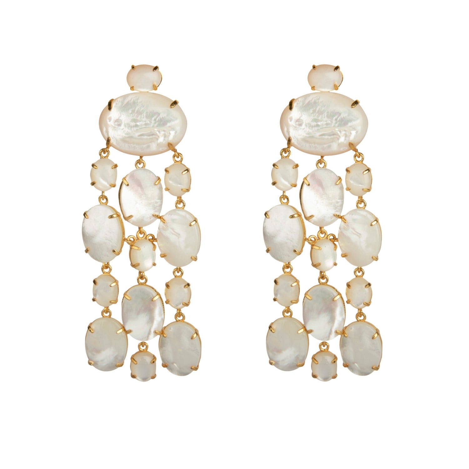 Marysol Earrings Mother Of Pearl Clip On