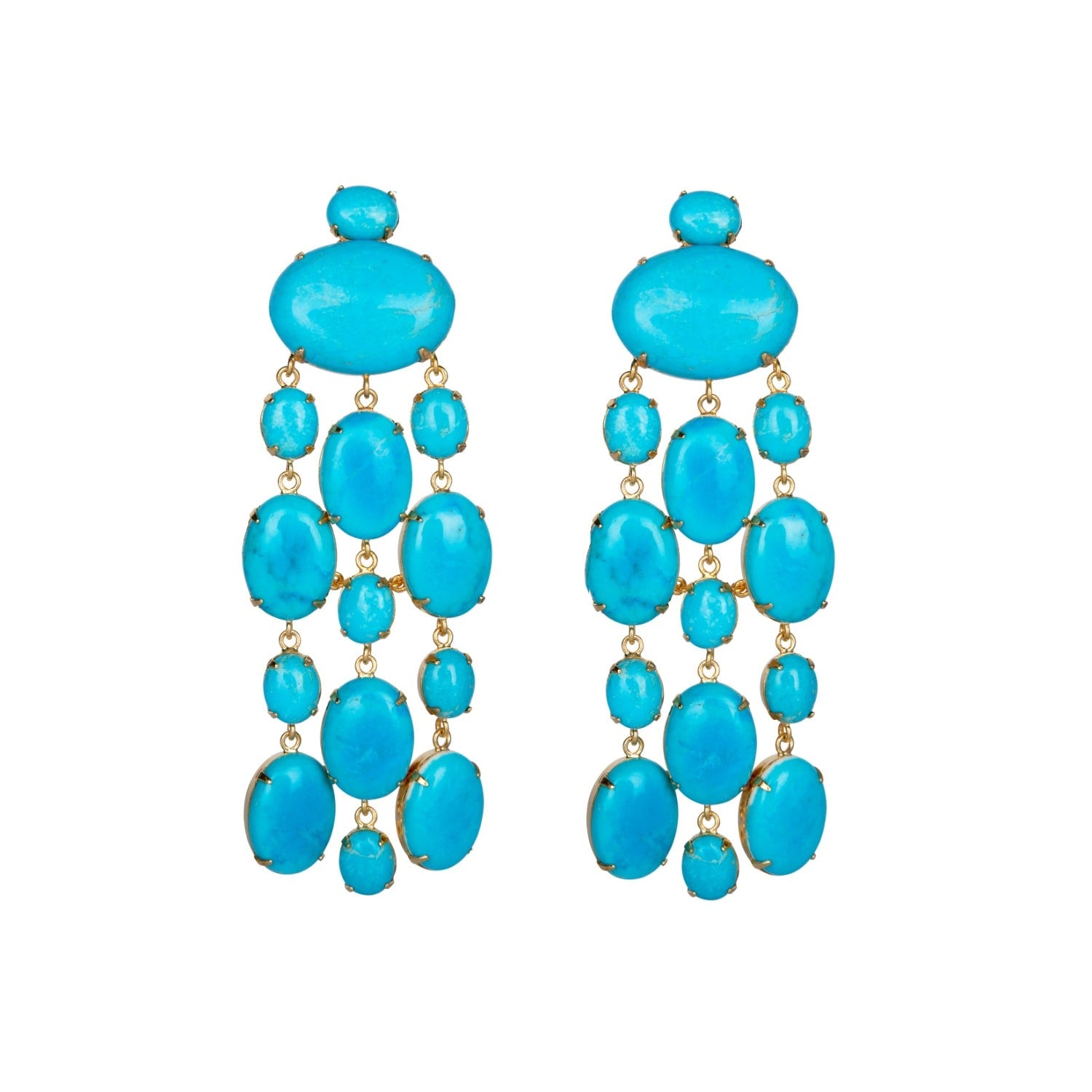Marysol Earrings Turquoise Clip On