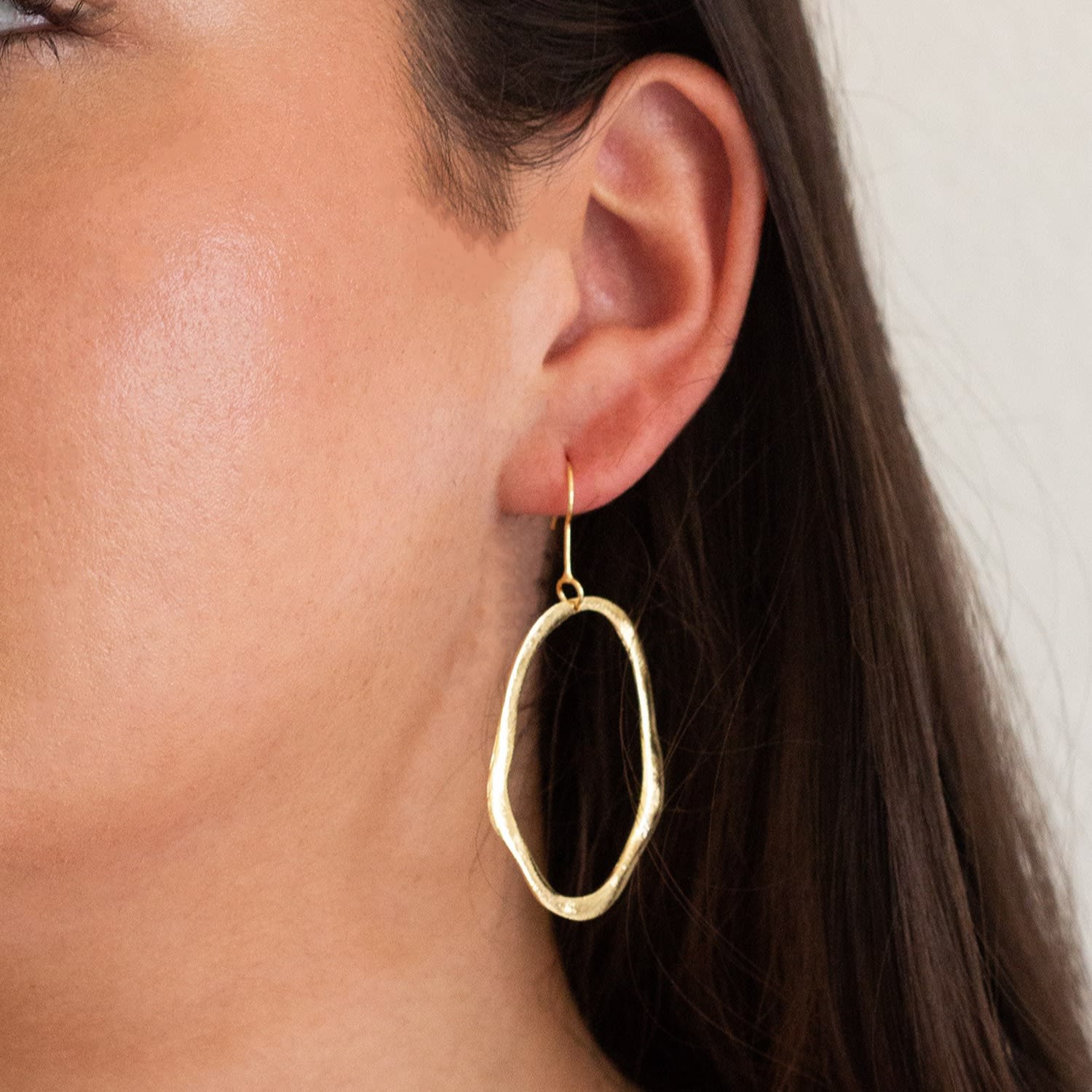 Mateo Oval Organic Earrings