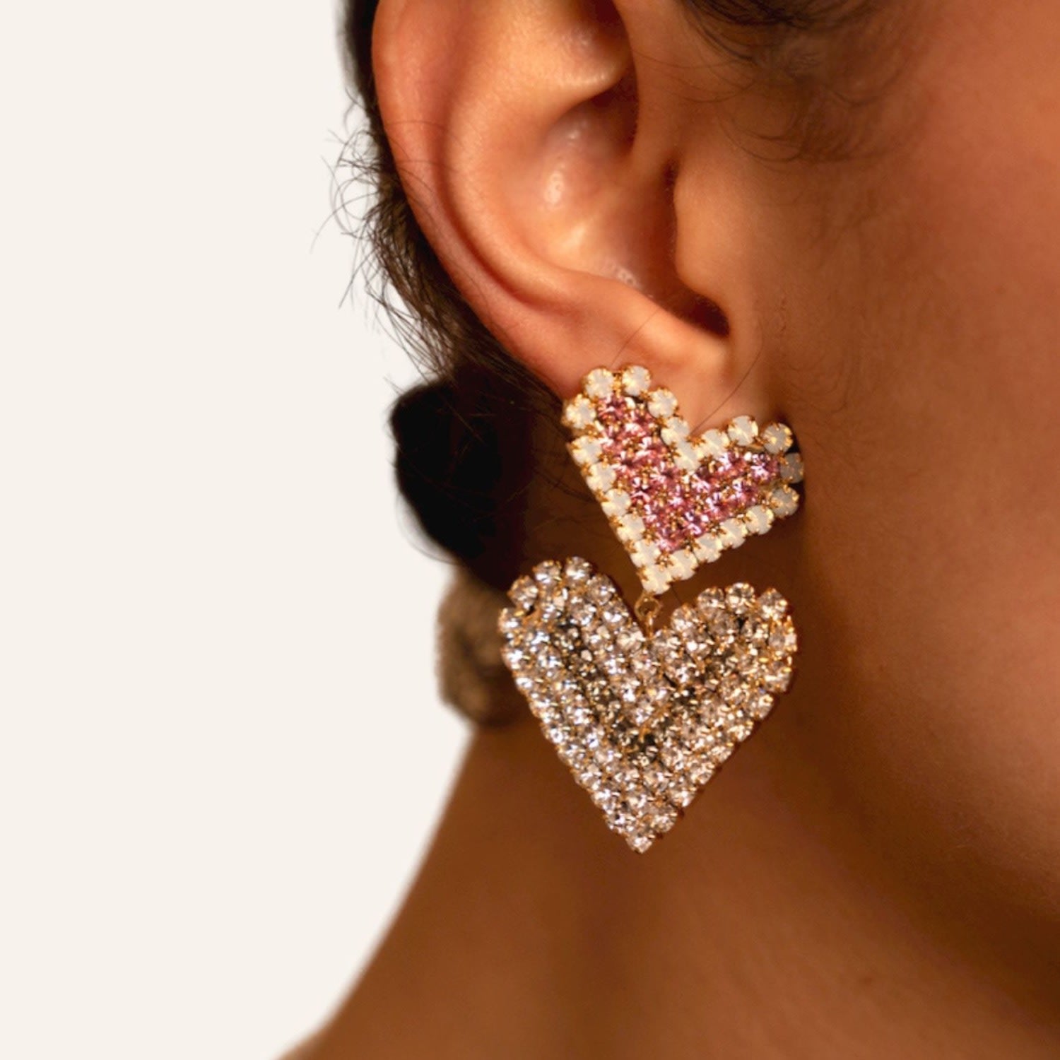 Matias Heart Dangle Gold Earrings