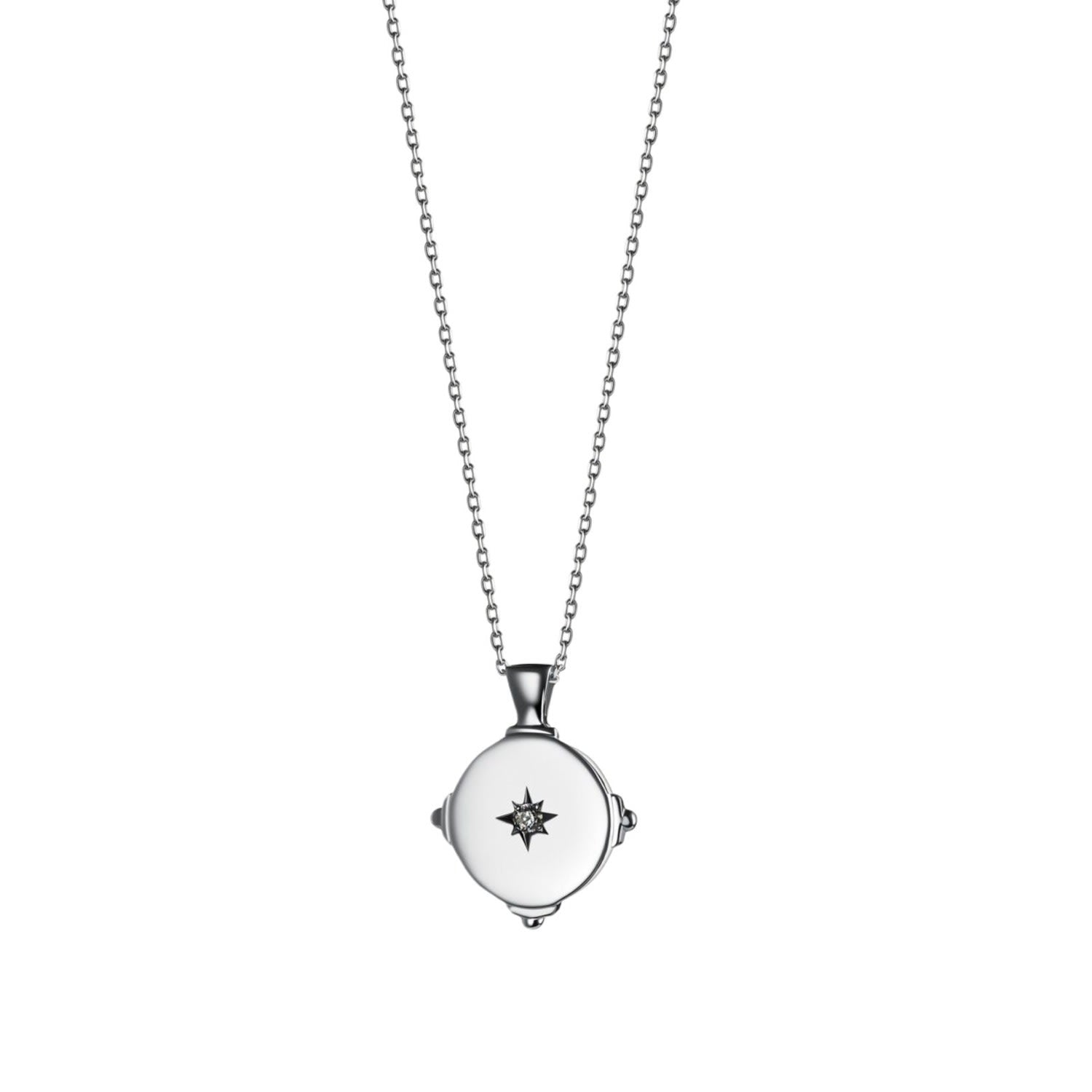 Matias Silver Compass Necklace