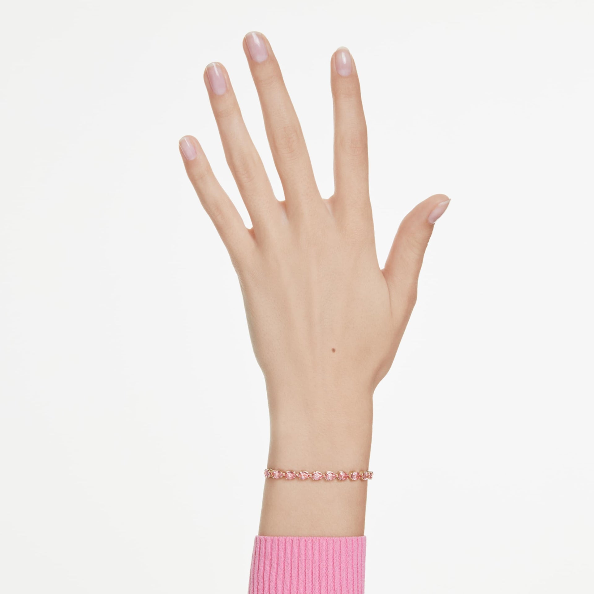 MATRIX BRACELET PEAR CUT PINK GOLD TONE PLATED