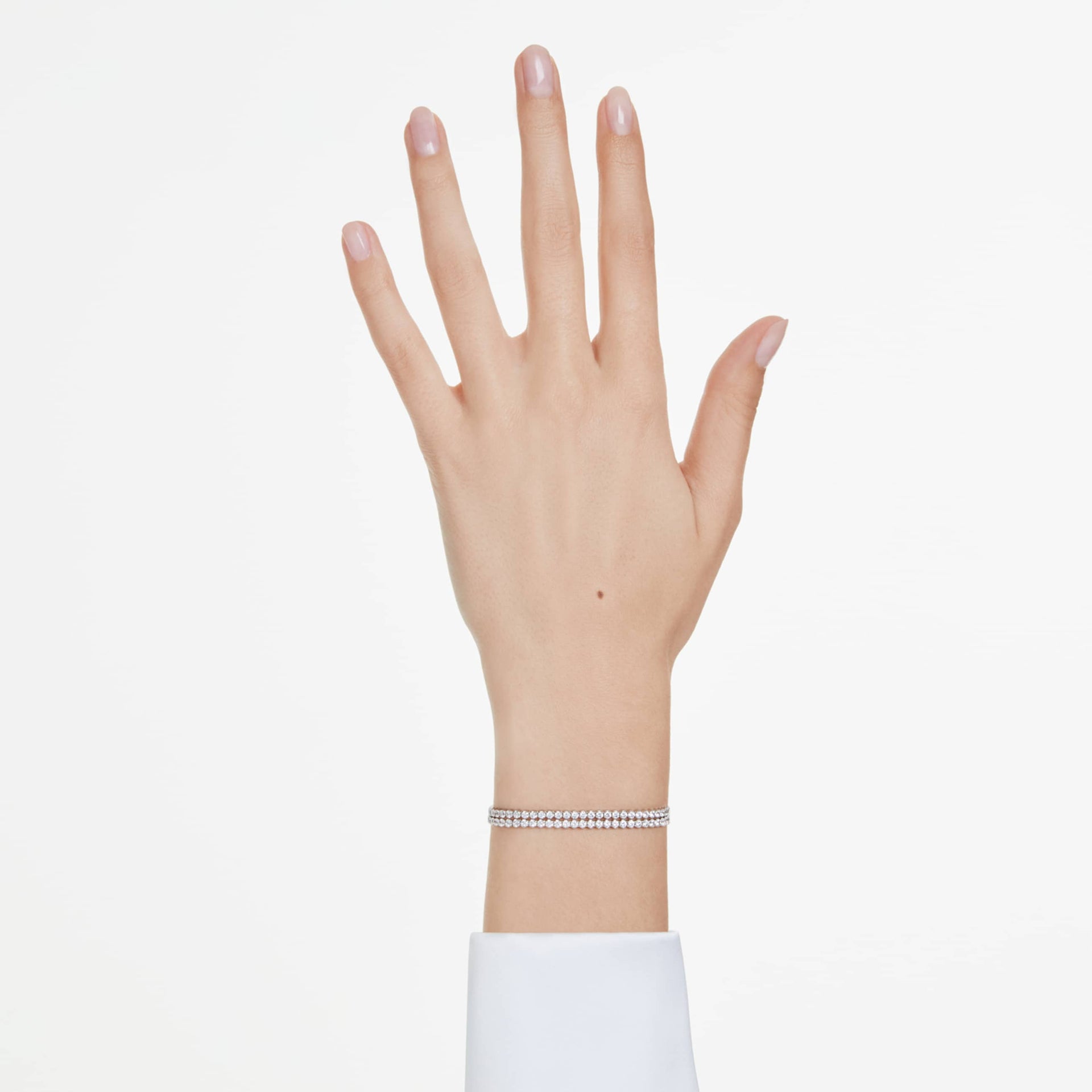 MATRIX BRACELET ROUND CUT WHITE RHODIUM PLATED