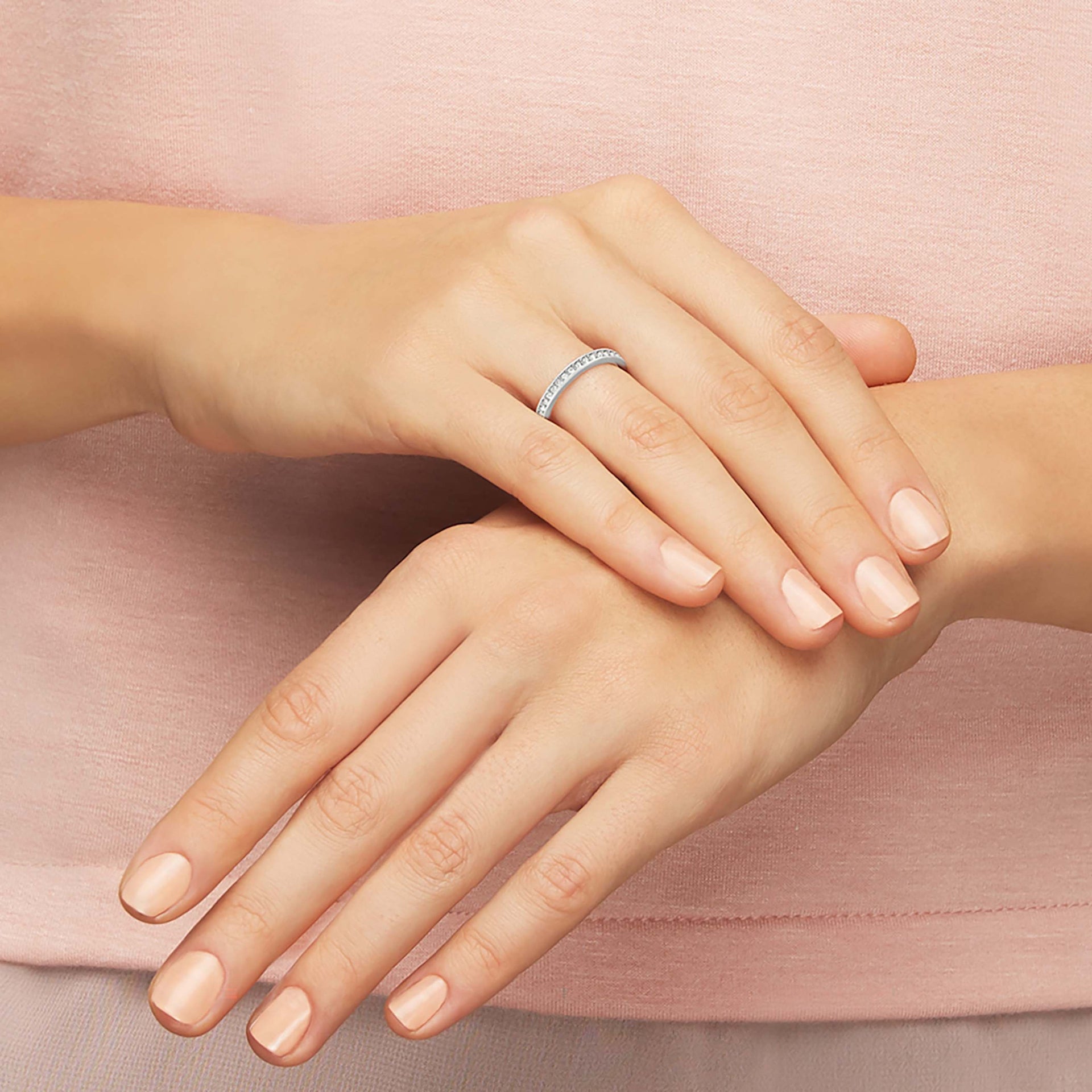 MATRIX RING WHITE RHODIUM PLATED