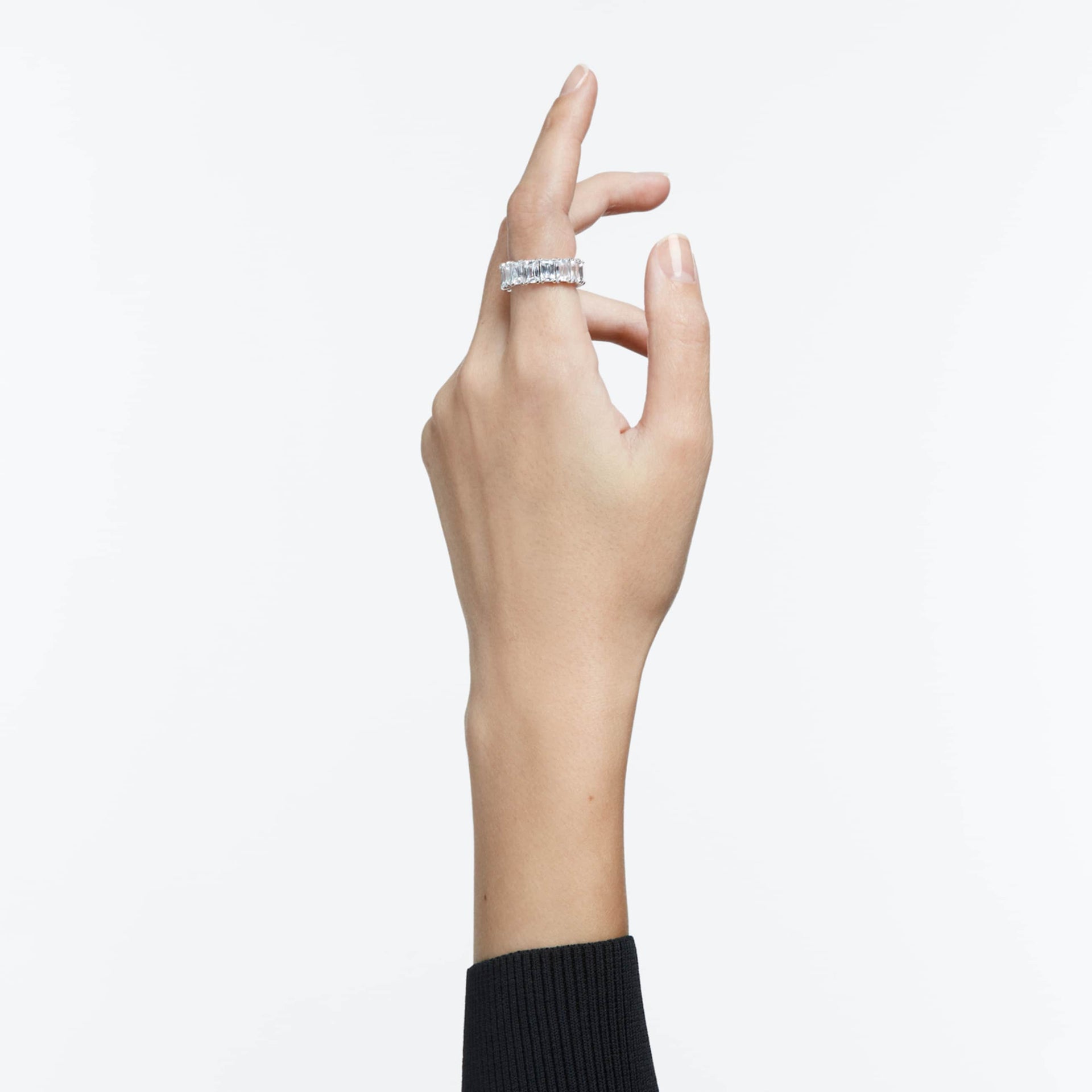 MATRIX VITTORE RING BAGUETTE CUT WHITE RHODIUM PLATED