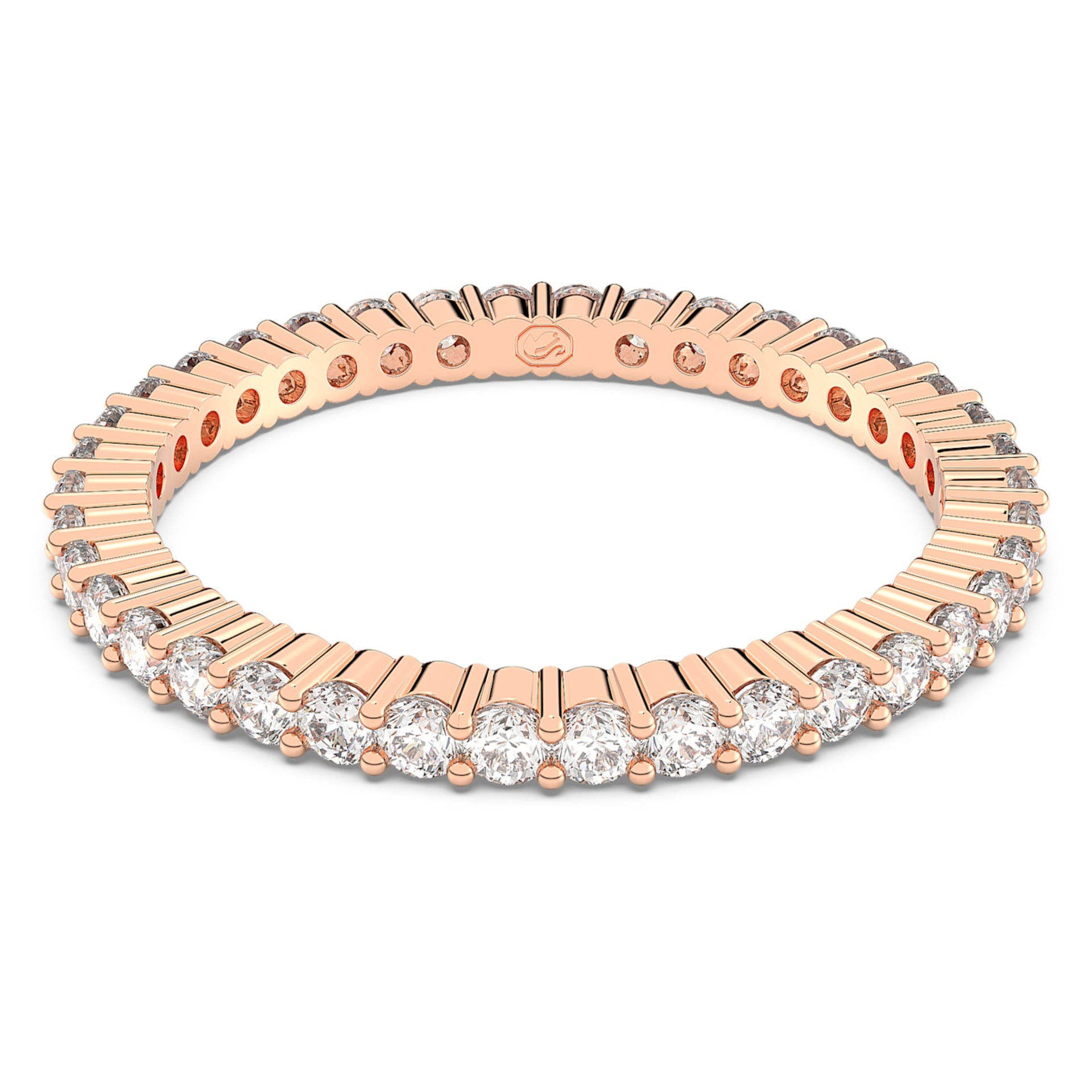 MATRIX VITTORE RING ROUND CUT WHITE ROSE GOLD TONE PLATED