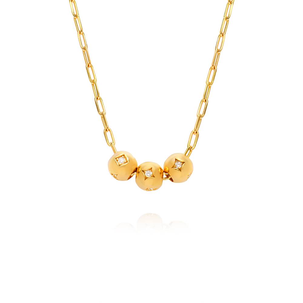 Maya 0.08CT Diamond Bead Pendant Necklace in 18K Gold Vermeil
