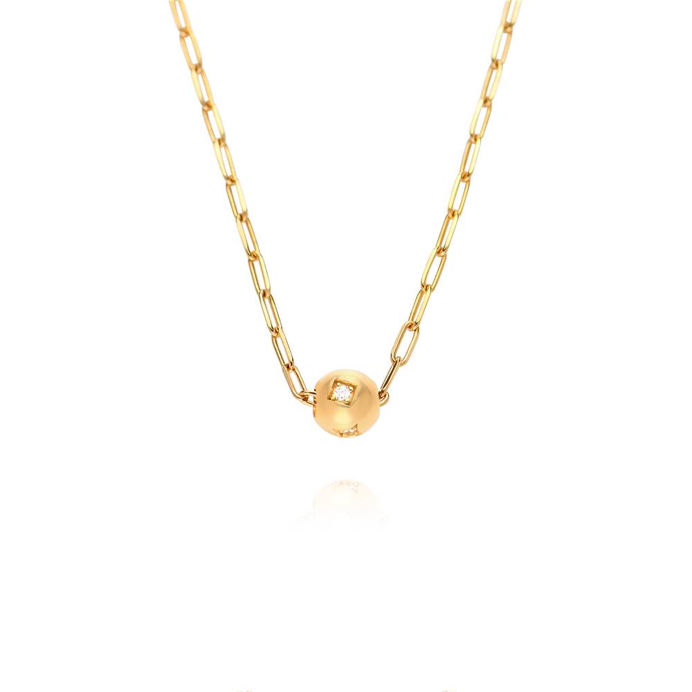 Maya 0.08CT Diamond Bead Pendant Necklace in 18K Gold Vermeil