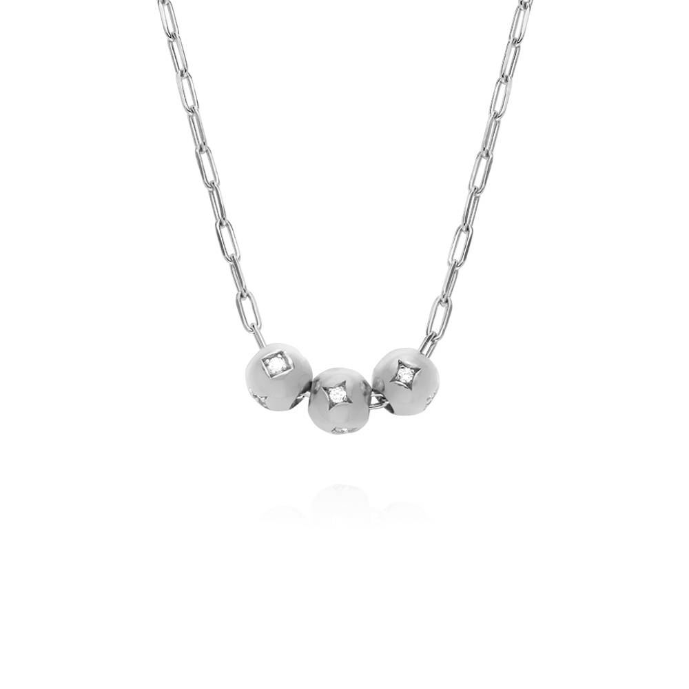 Maya 0.08CT Diamond Bead Pendant Necklace in Sterling Silver