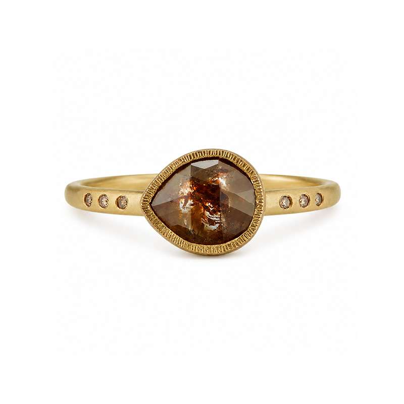 Maya Cognac Diamond Engagement Ring in 18ct Fairmined Gold