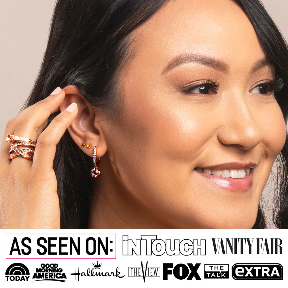 McKenzie 18k White Gold Plated Drop Dangle Earrings with Swarovski Crystals