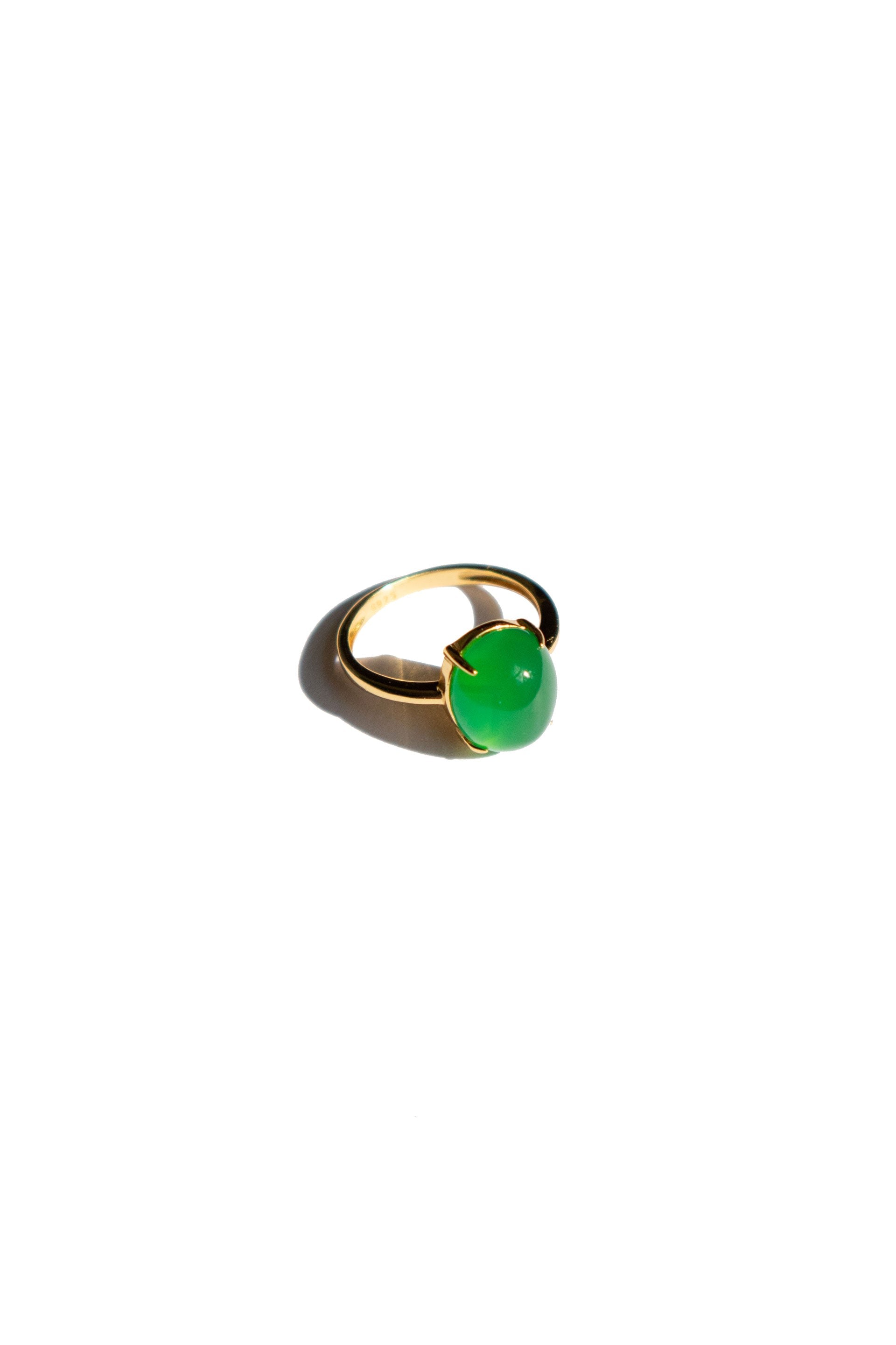 Dew Green Jade Stone Ring