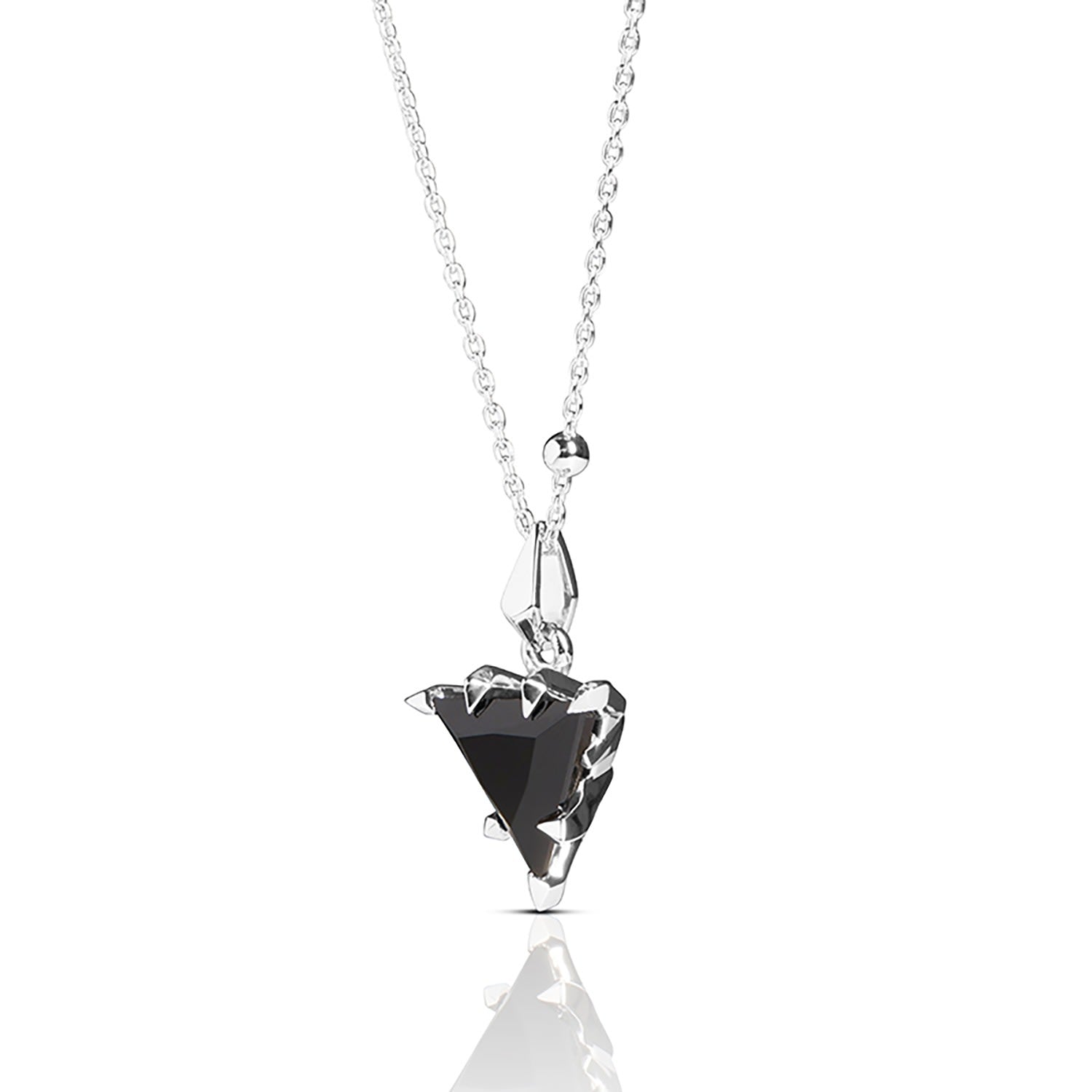 Trillion Pendant - Silver & Onyx