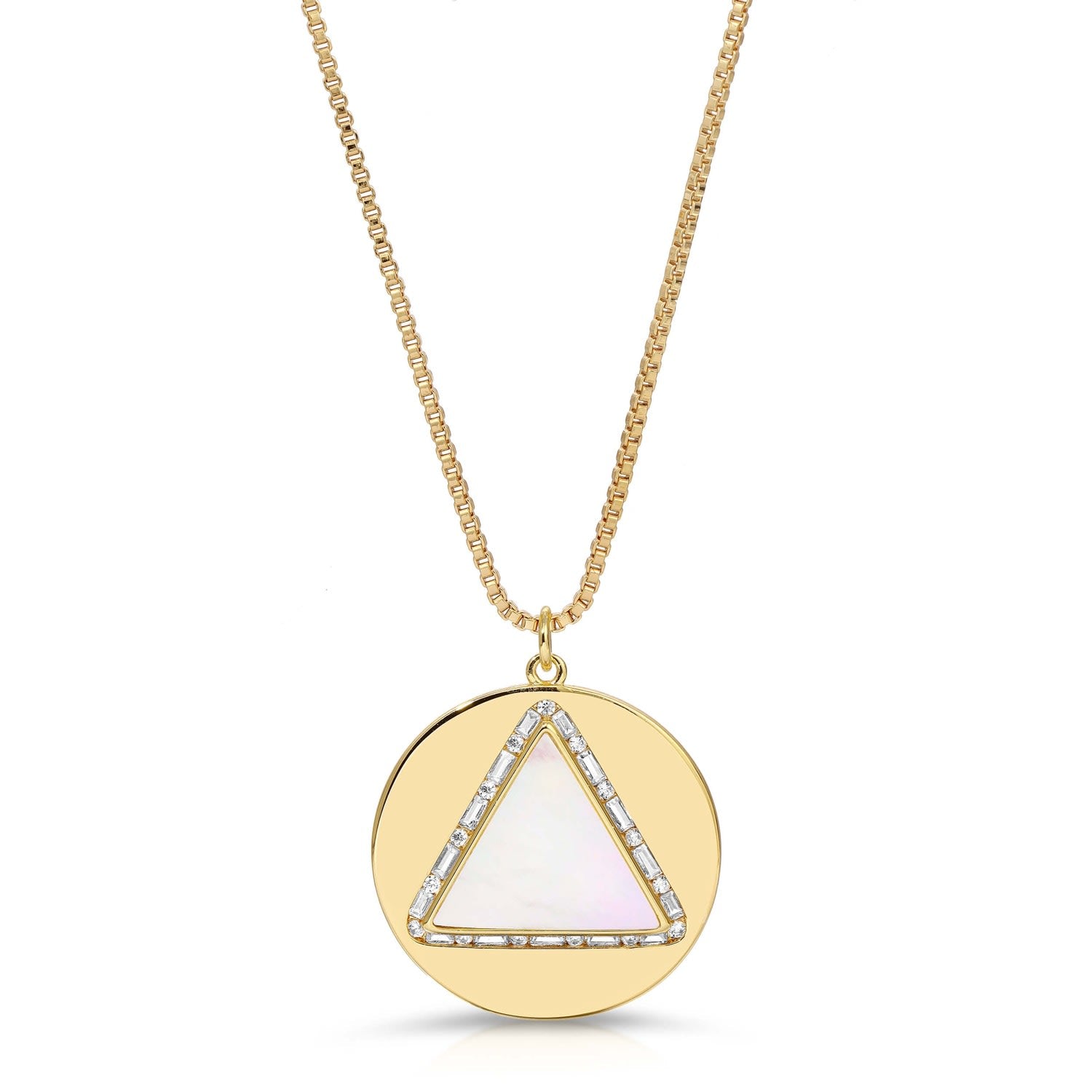 Hey You Necklace, Mother Of Pearl - Gold