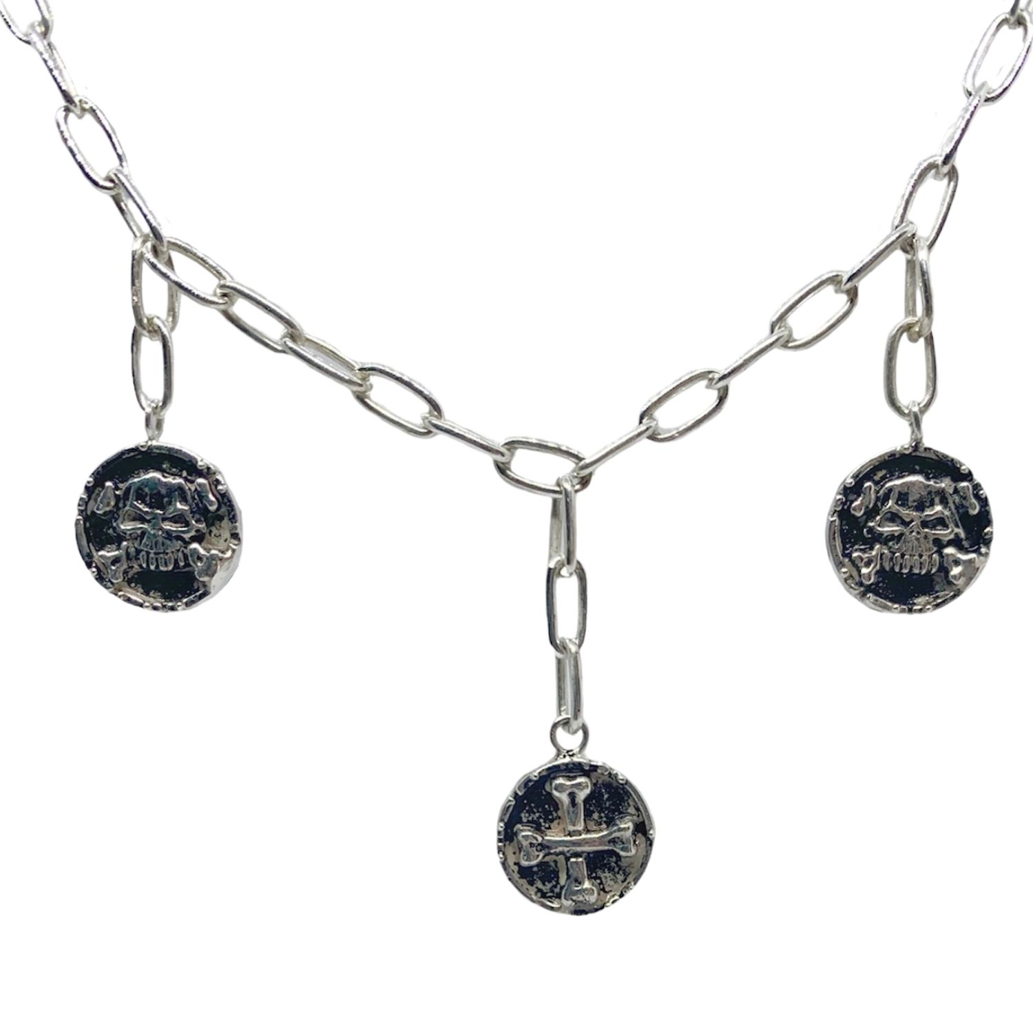 Medaglie Skulls Silver Chain