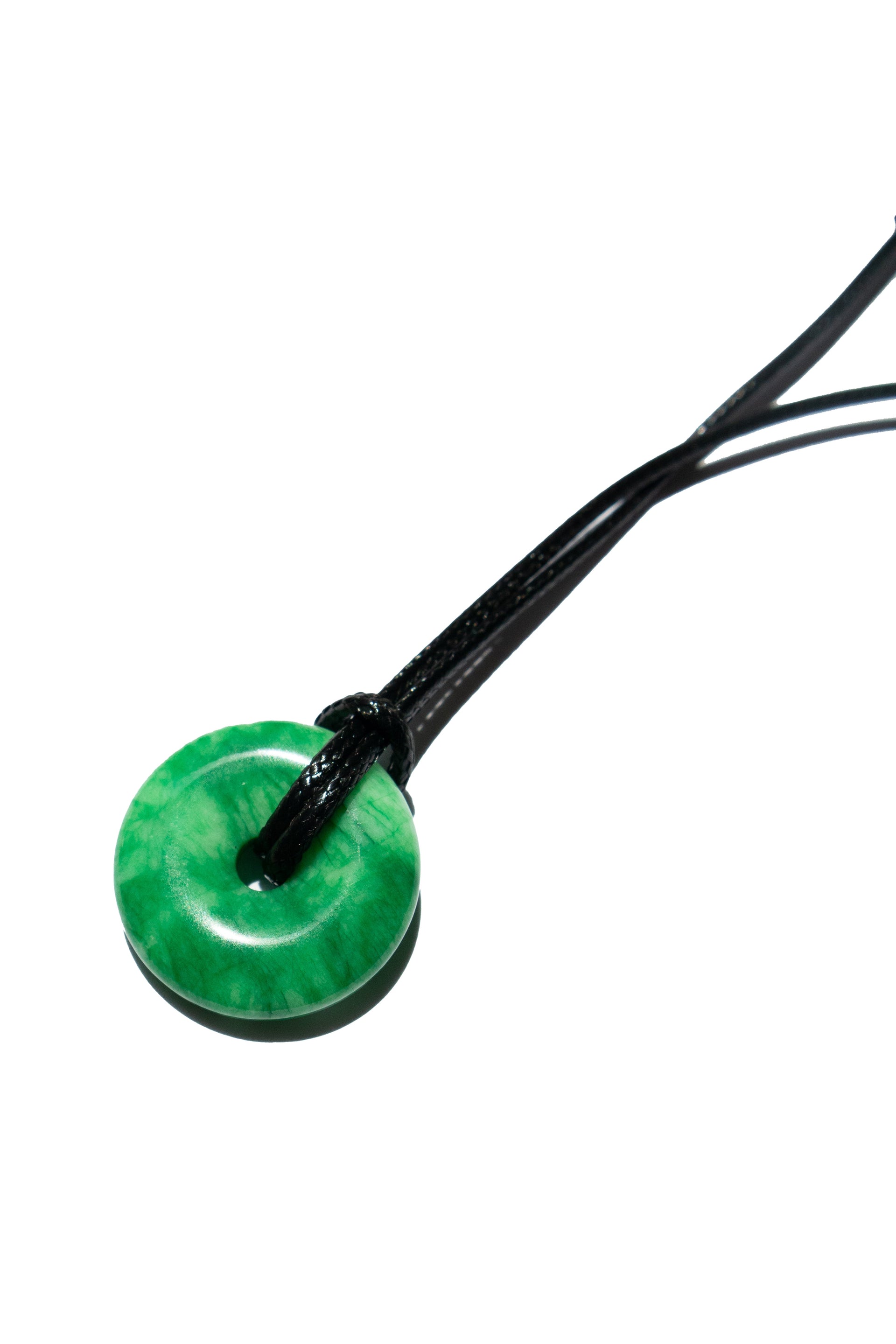 Medallion — Green Jade Cord Necklace