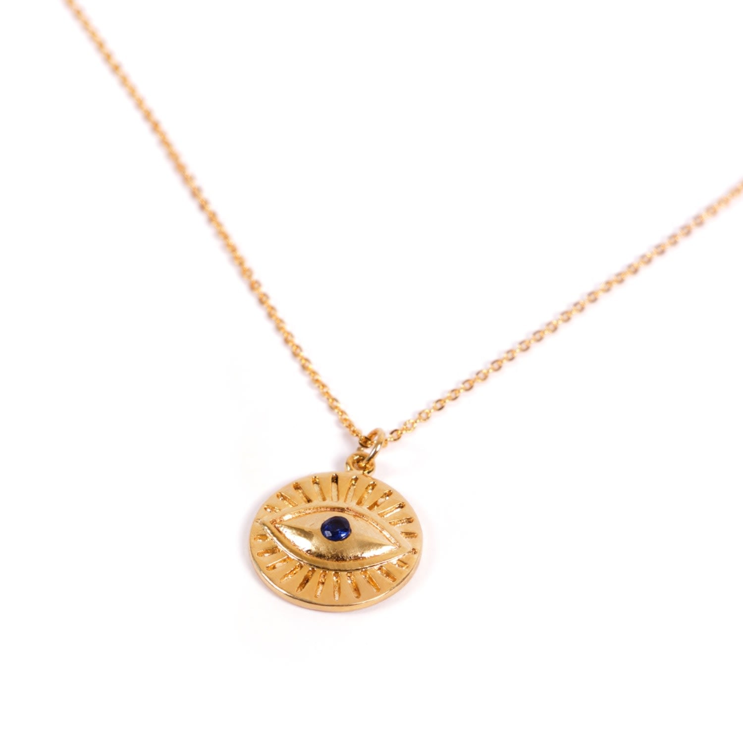 Medallion Of The Eye - Pendant Necklace 24K Gold Plated