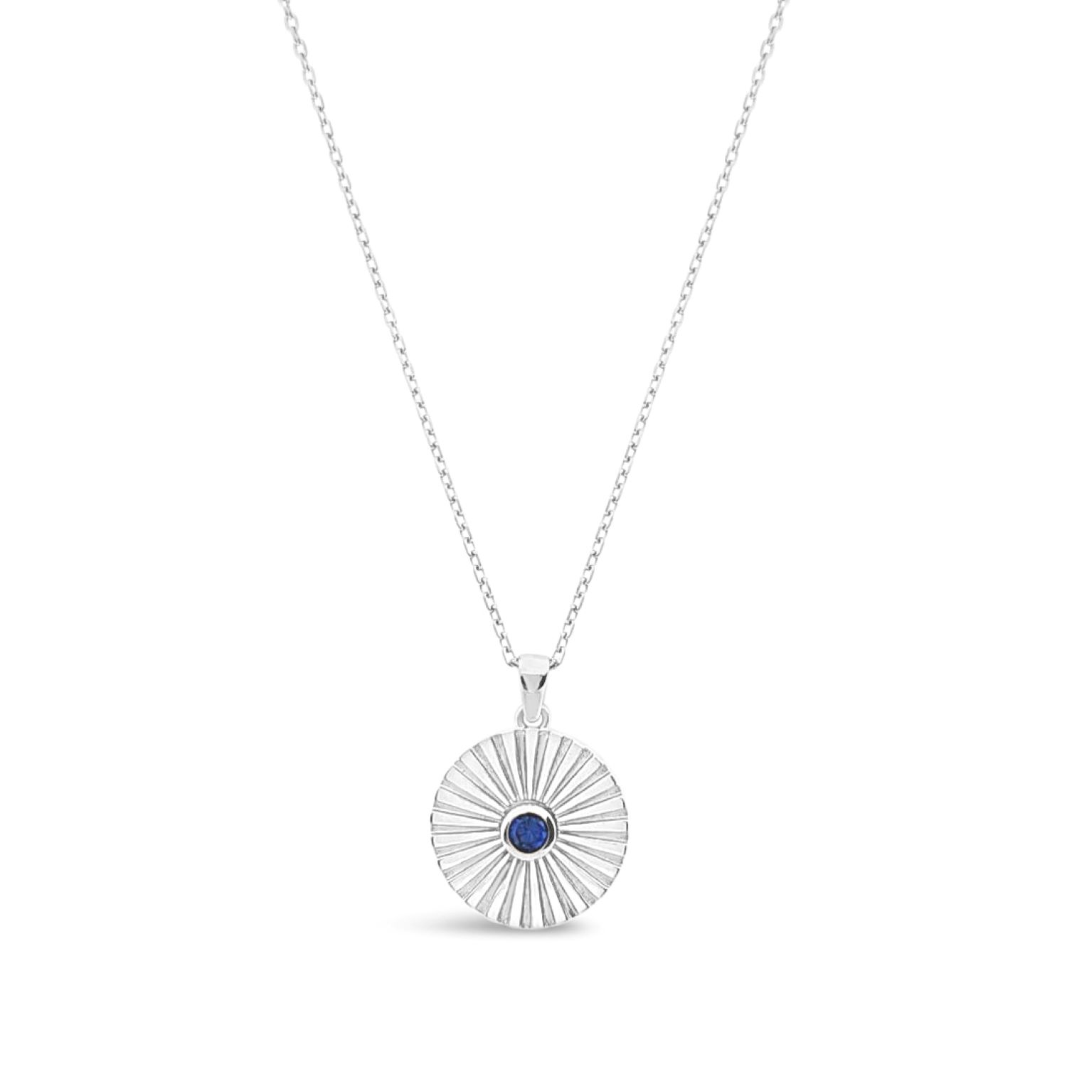 Medallion Pendant-Synthetic Sapphire