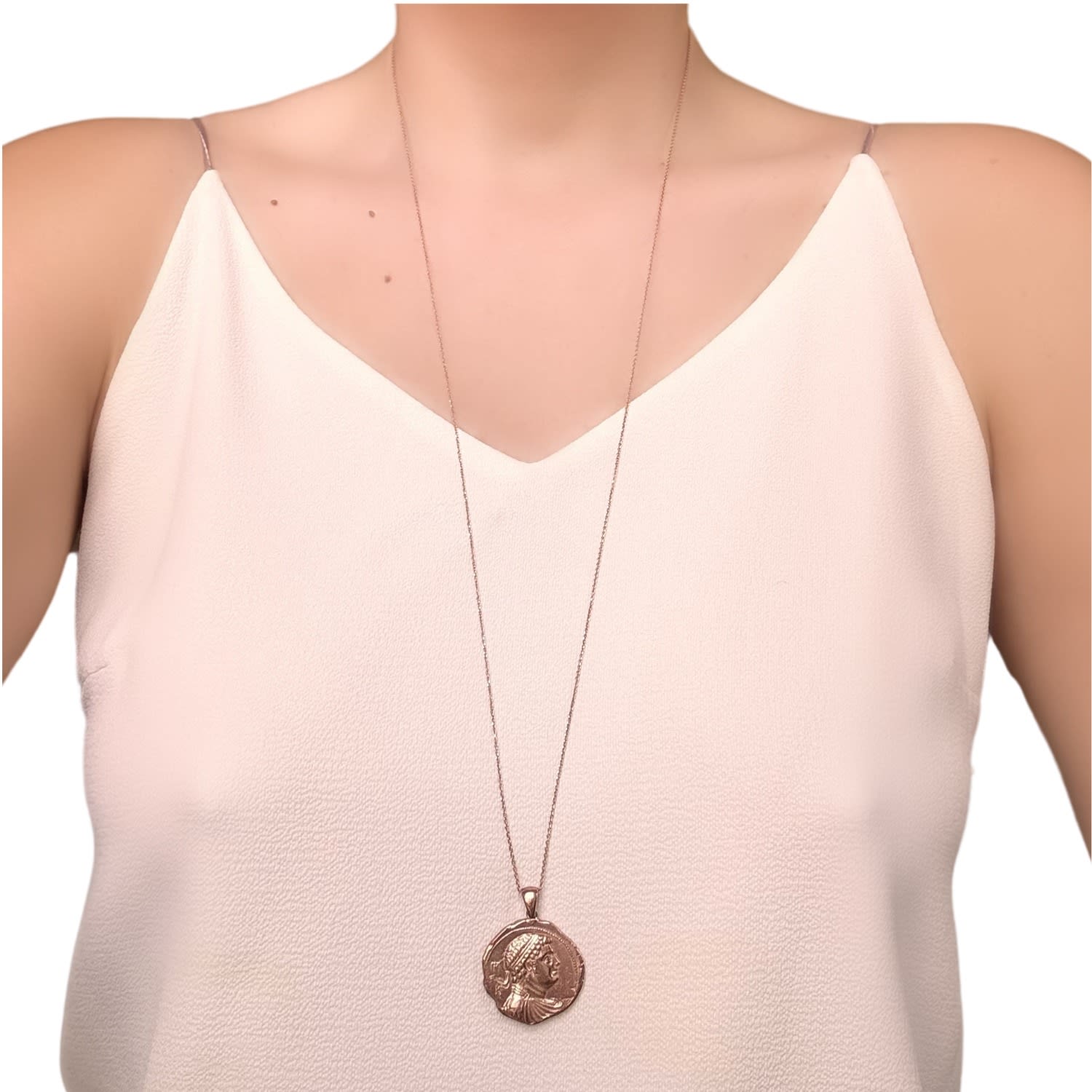 Ancient Greek Coin Silver Necklace