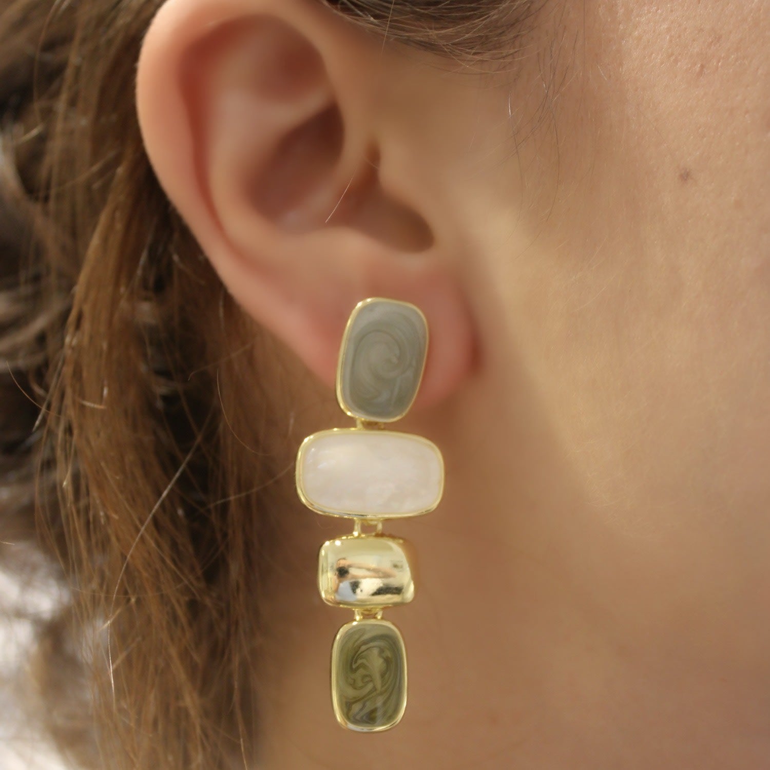 Mediterranean Pastel Enamel Earrings