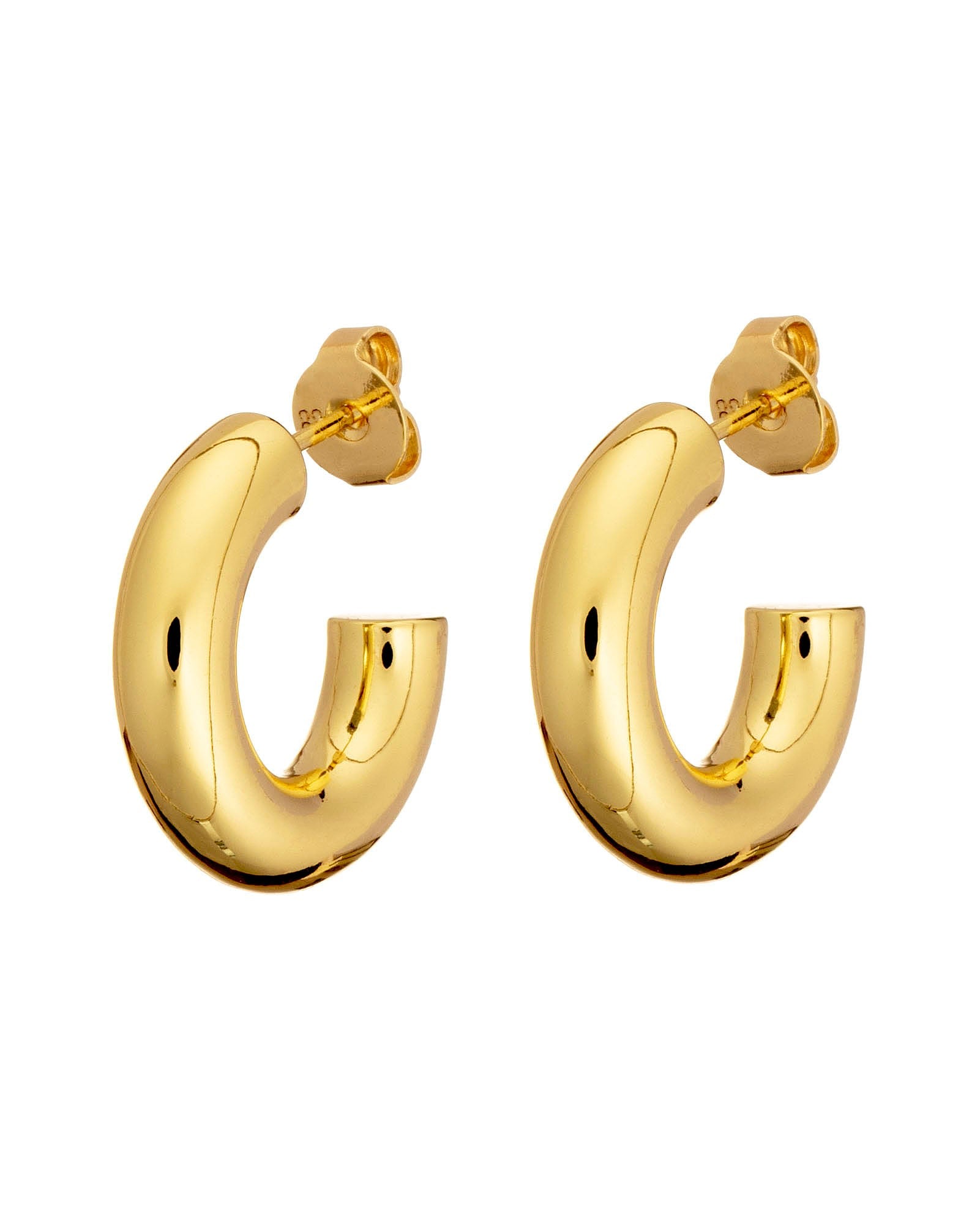 Medium Chunky Gold Hoops - Jw