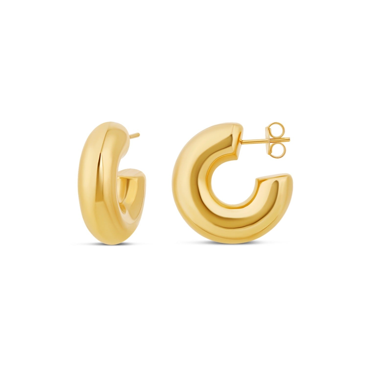 Medium Donut Hoops - Gold