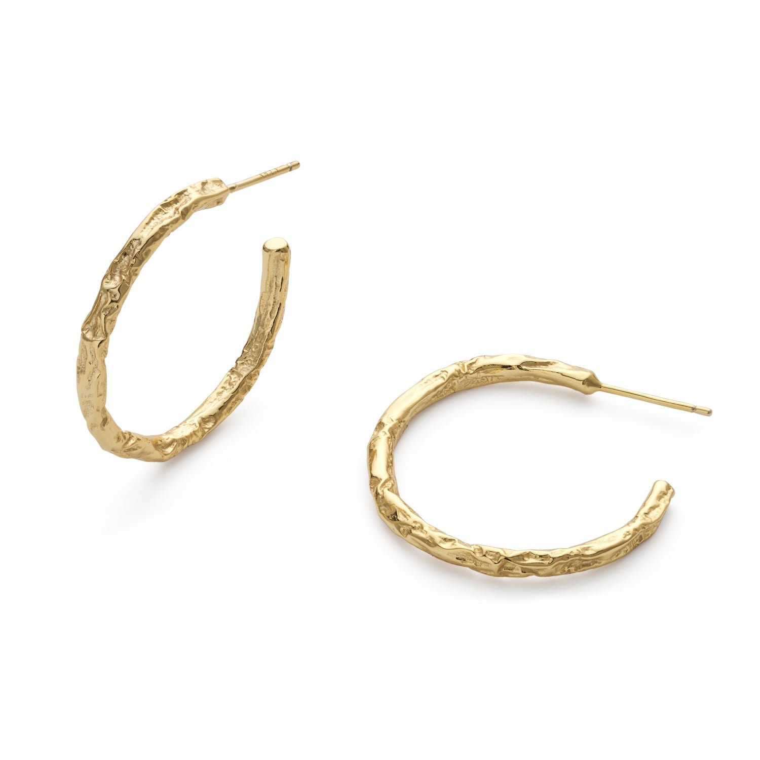 Medium Gold Thin Hoop Earrings