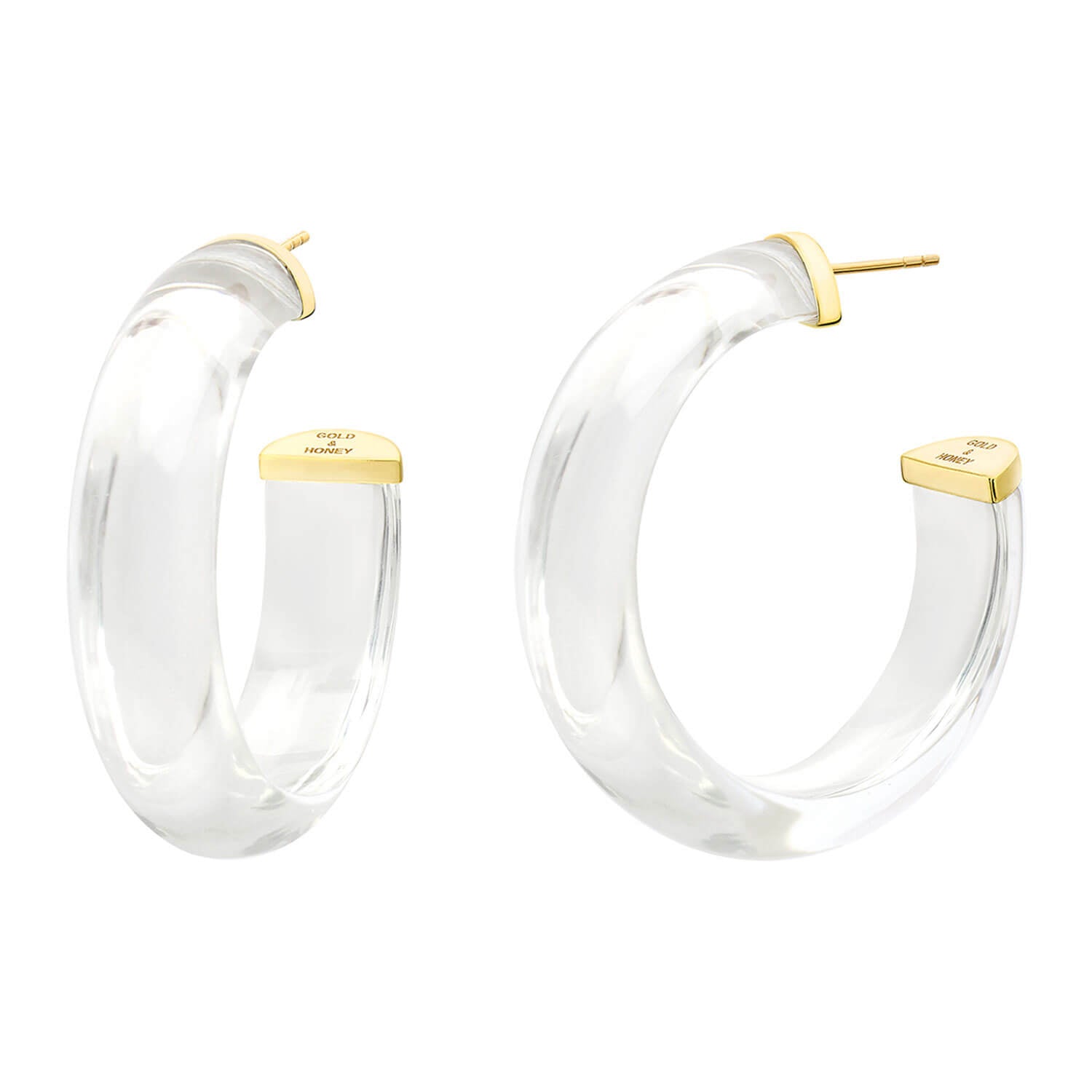 Medium Illusion Hoops In Clear
