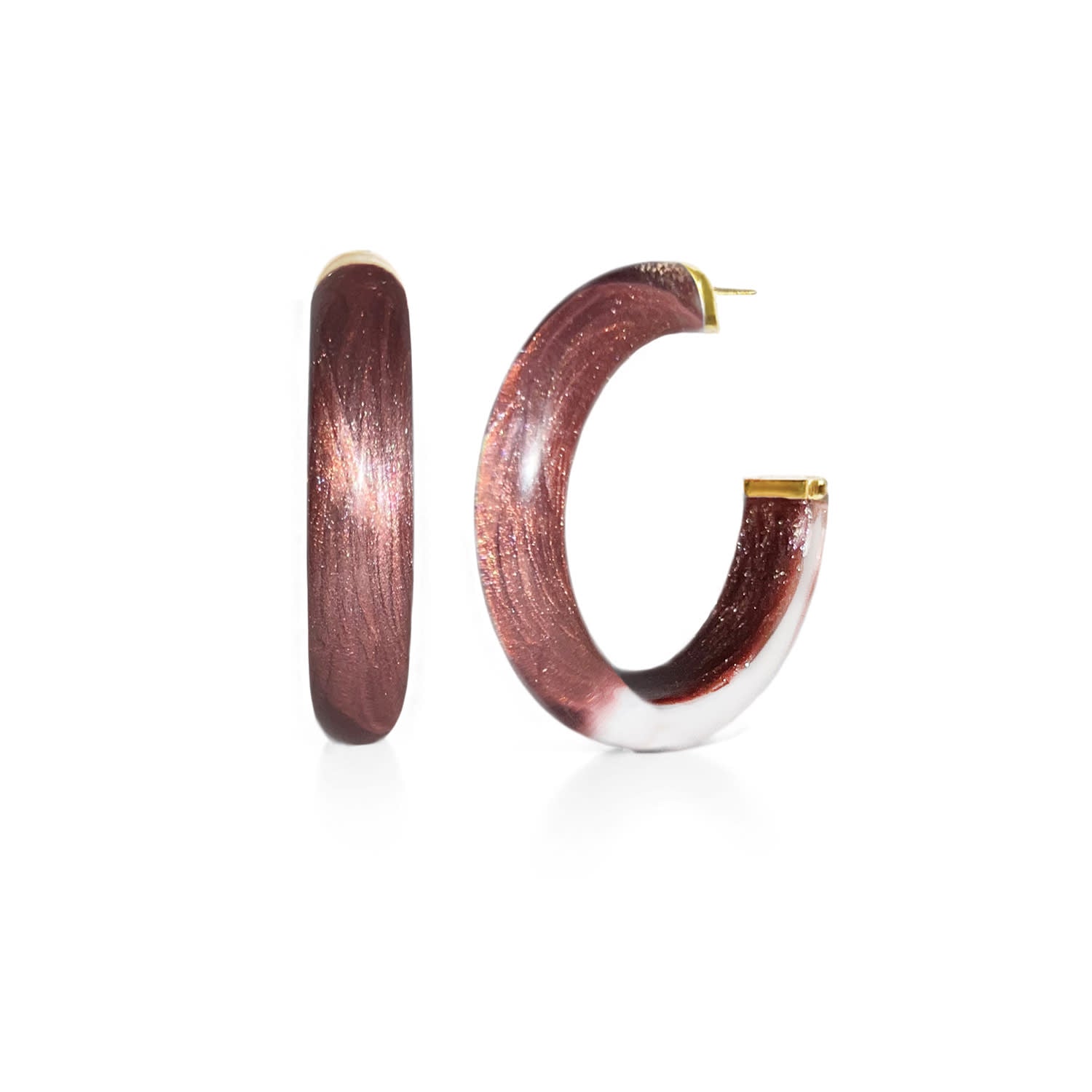 Medium Illusion Hoops In Cocoa