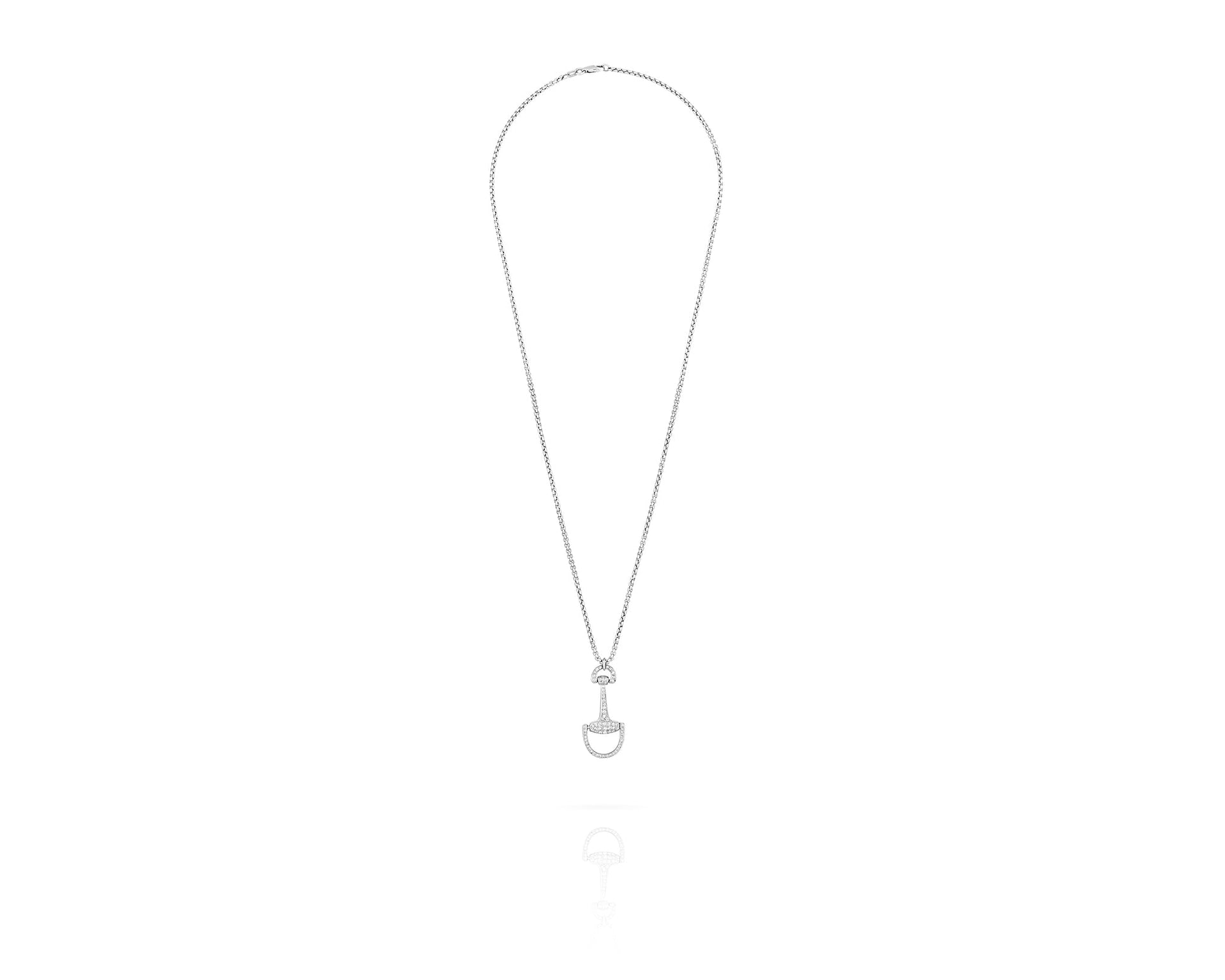 Medium Montana Charm Necklace In Silver And Natural Diamonds By Vincent Peach