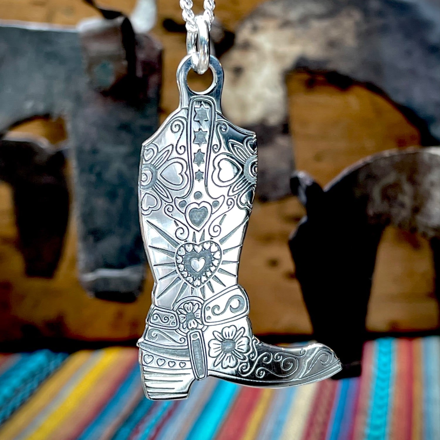 Medium Sterling Silver Cowboy Boot