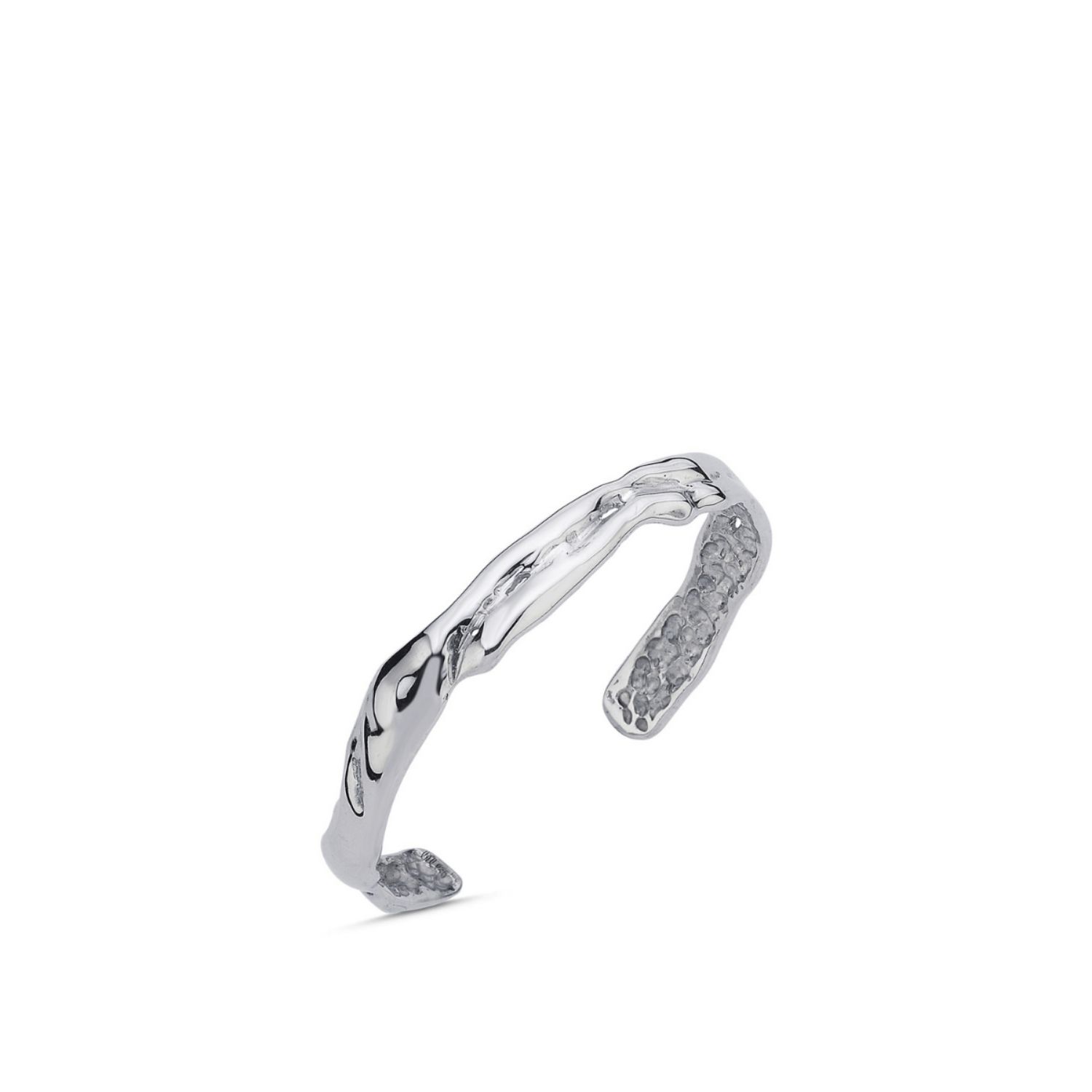 Medusa Amorf Thin Cuff Bracelet Silver