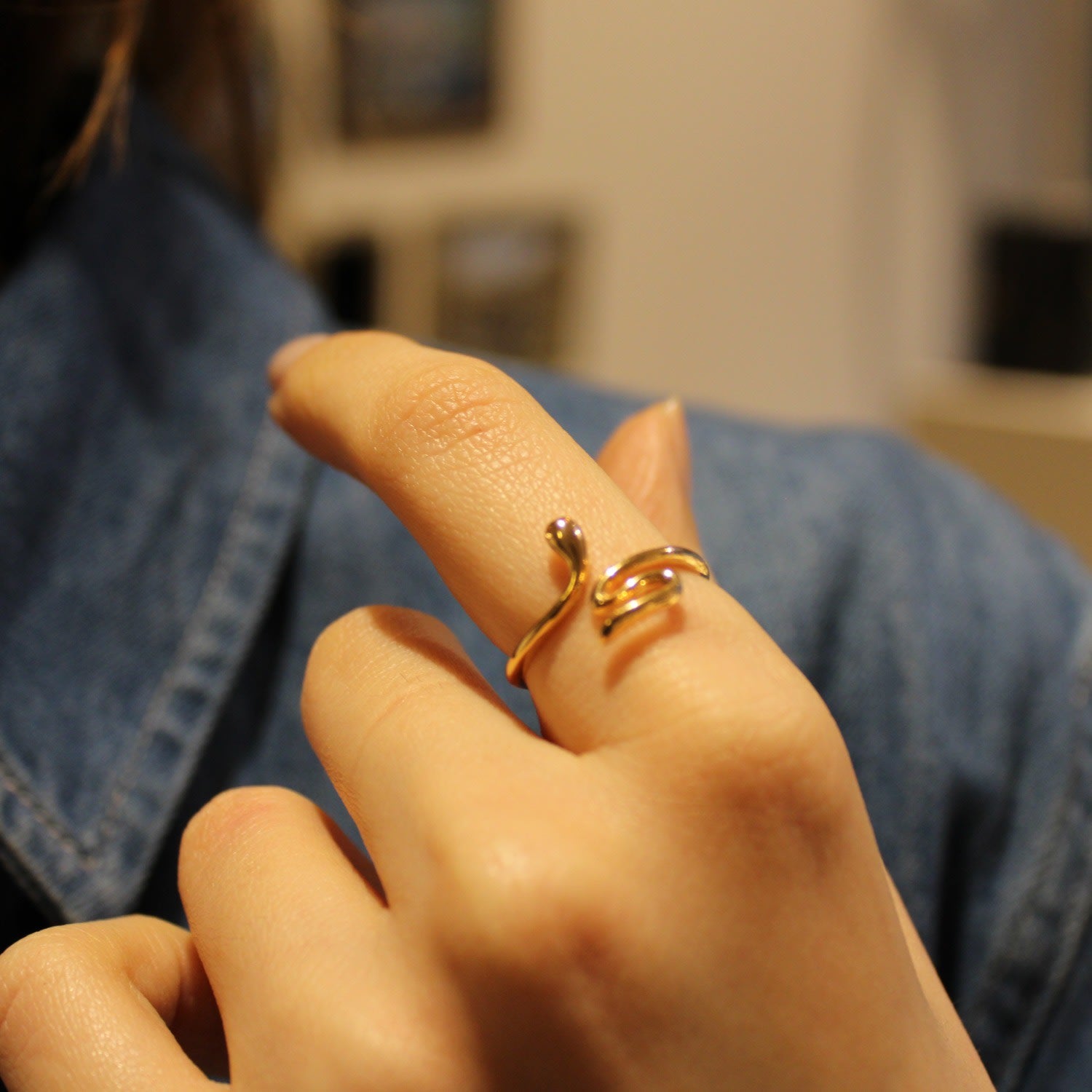 Medusa Snake Minimal Ring