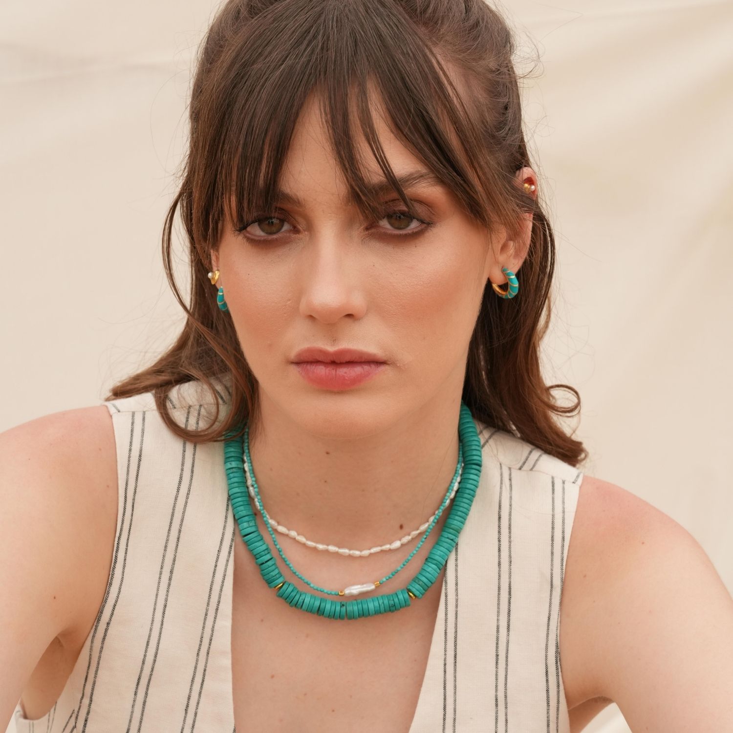 Meg Turquoise Small Pearl Necklace