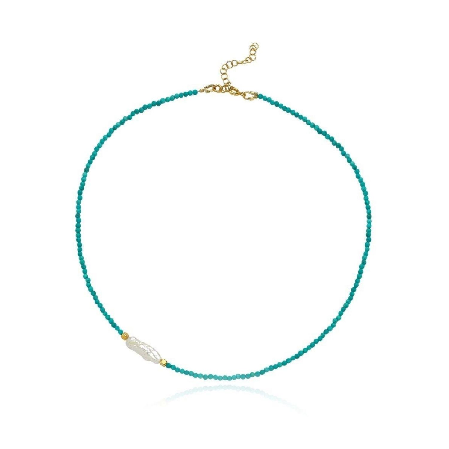 Meg Turquoise Small Pearl Necklace