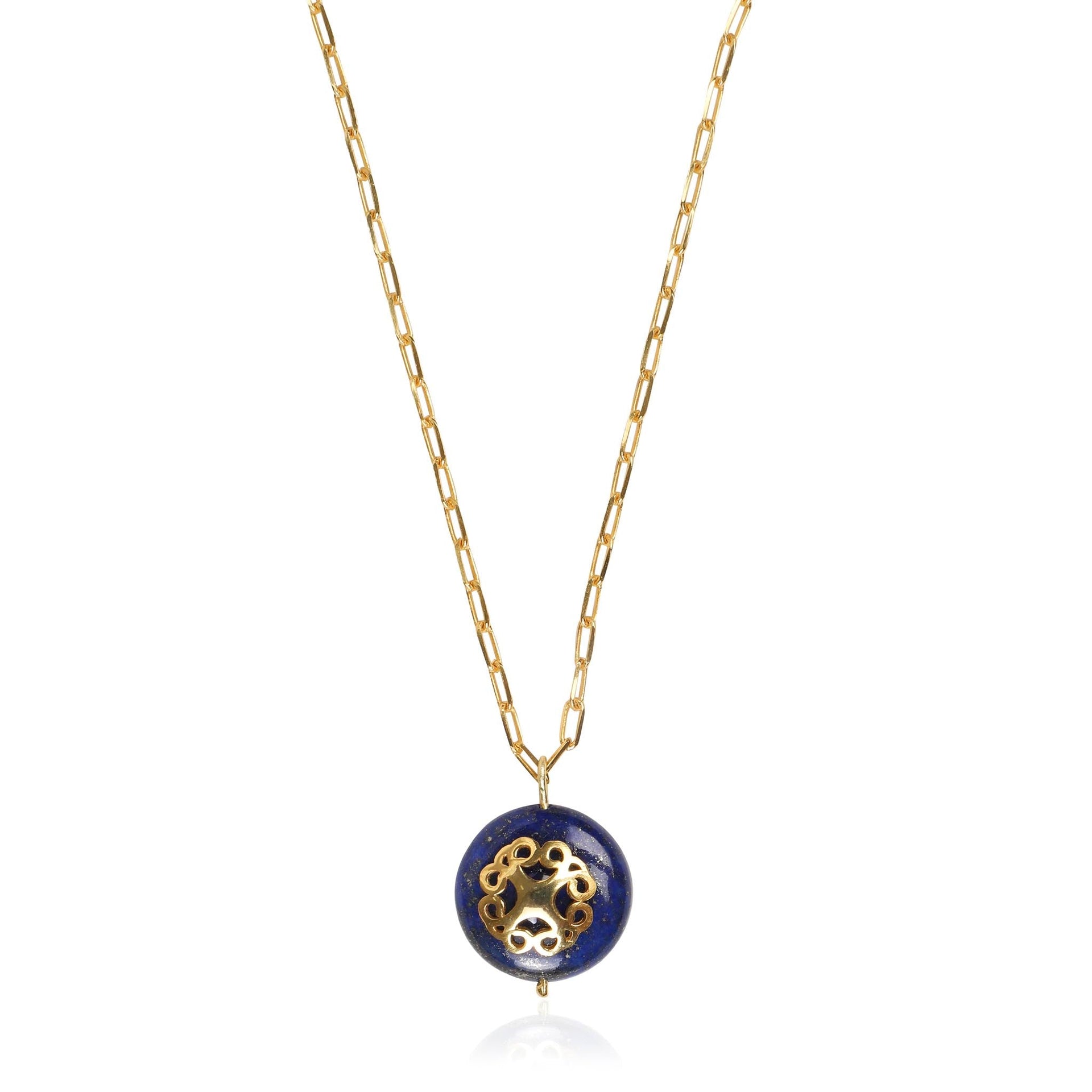 Lapis Lazuli Necklace With Filigree