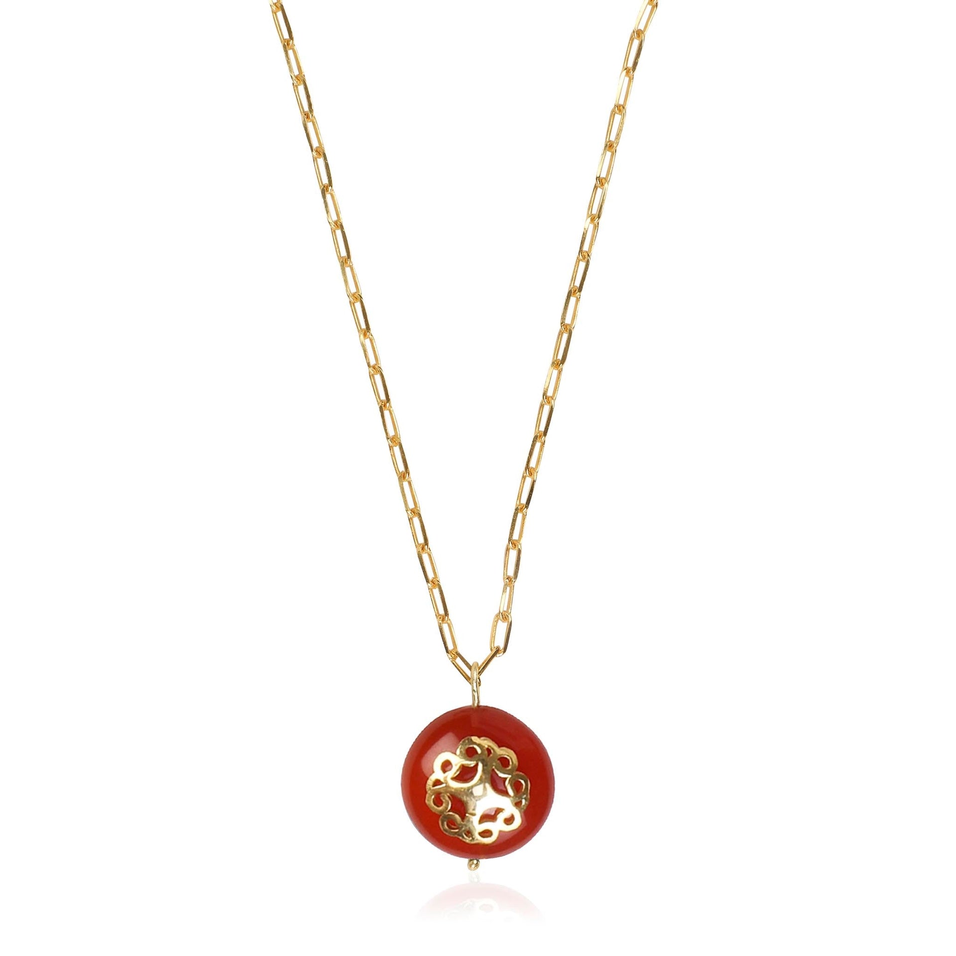 Red Carnelian Necklace Melange