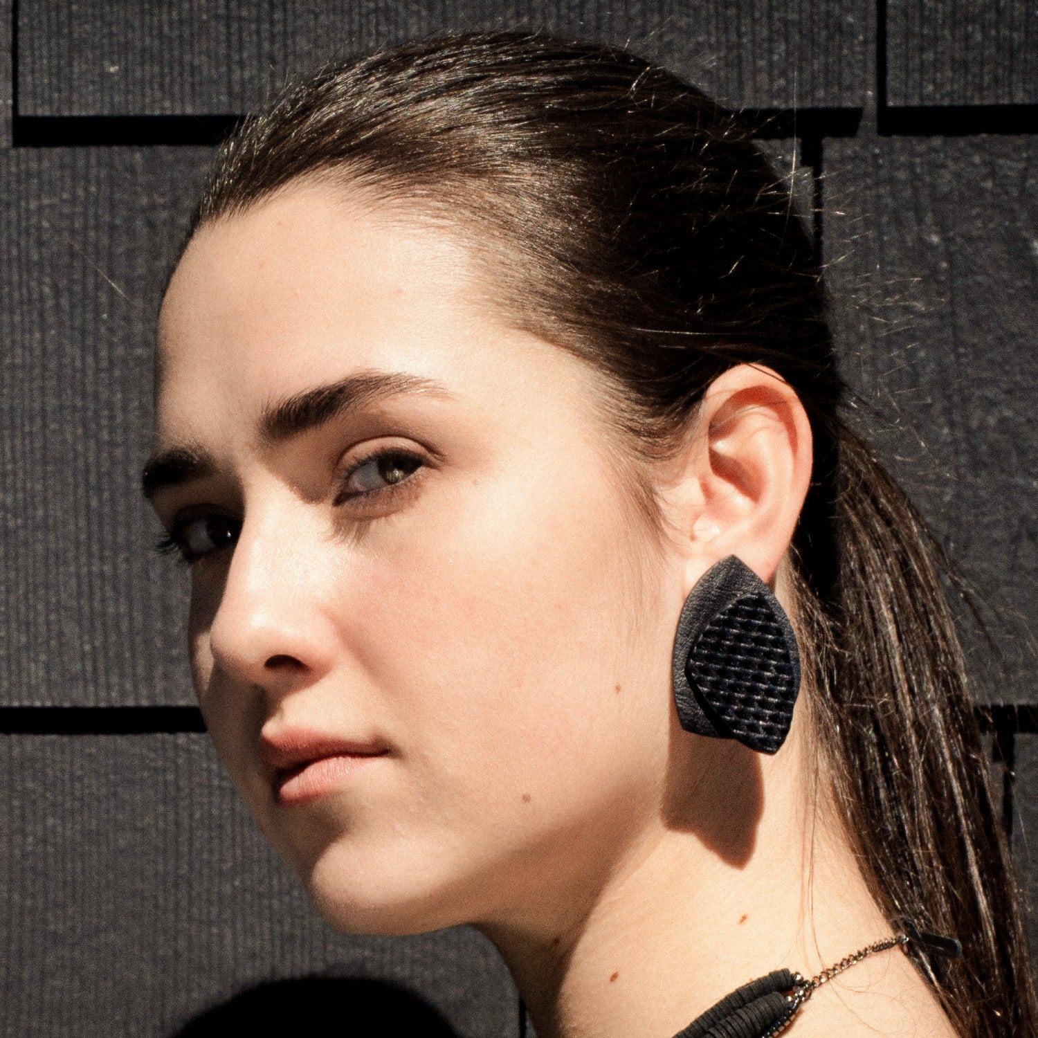 Meld Leather Stud Earrings