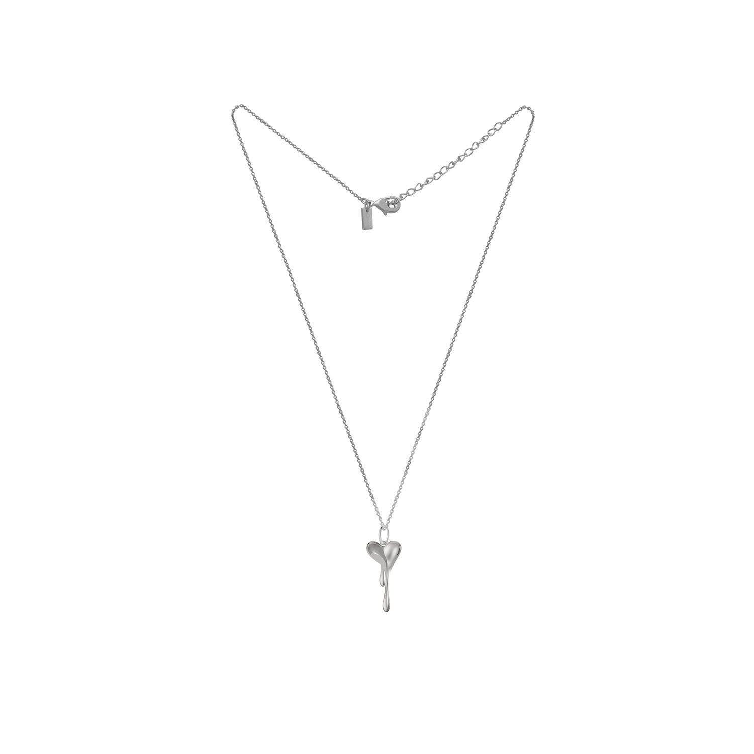 Melting Heart Pendant - Silver