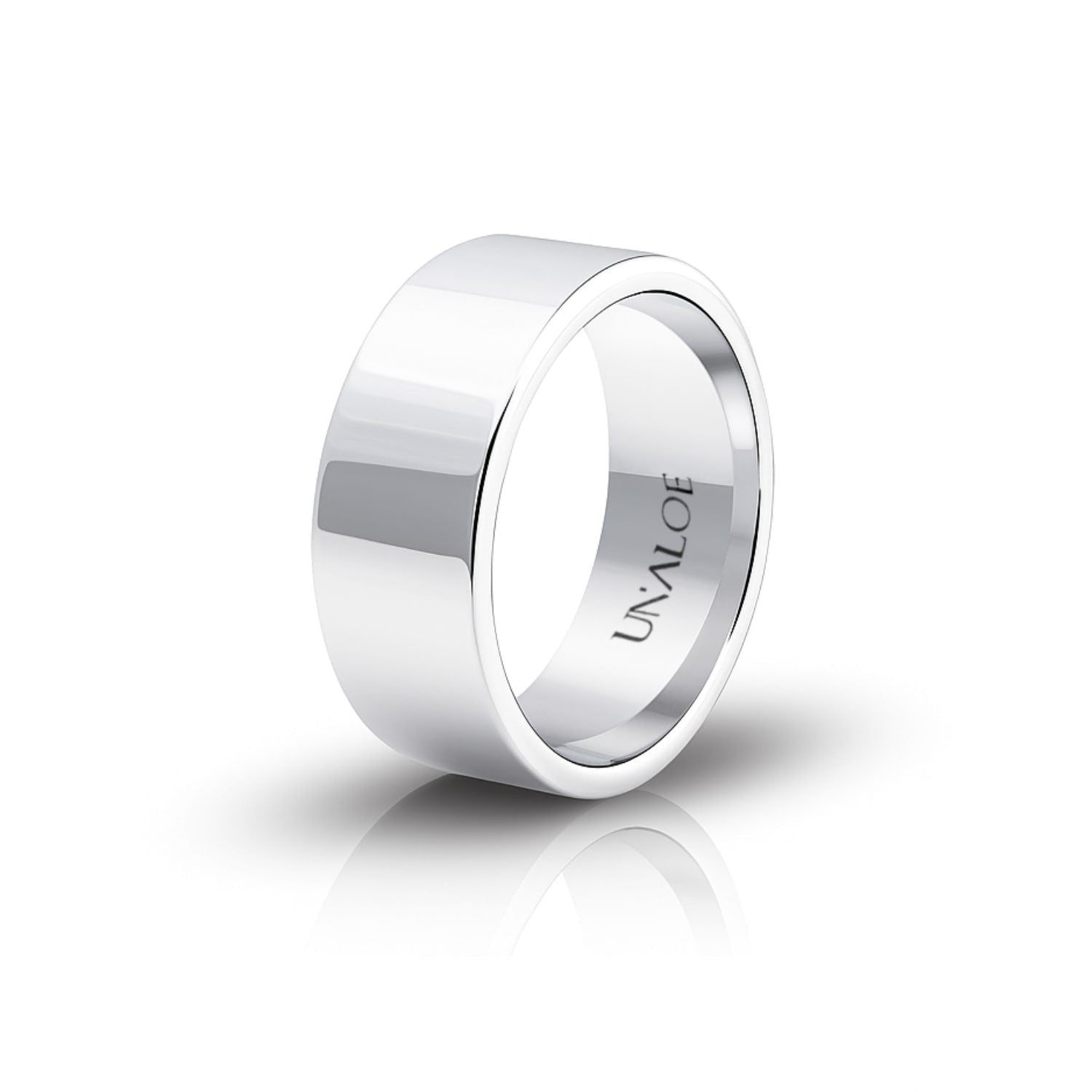 Women's Classic Smooth French-Edge Sterling Silver Band