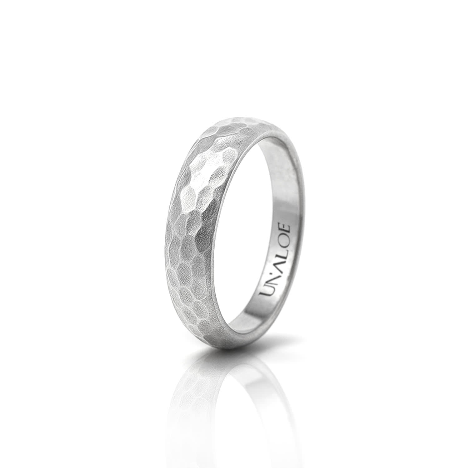 Women Classic Hammered Sterling Silver Band