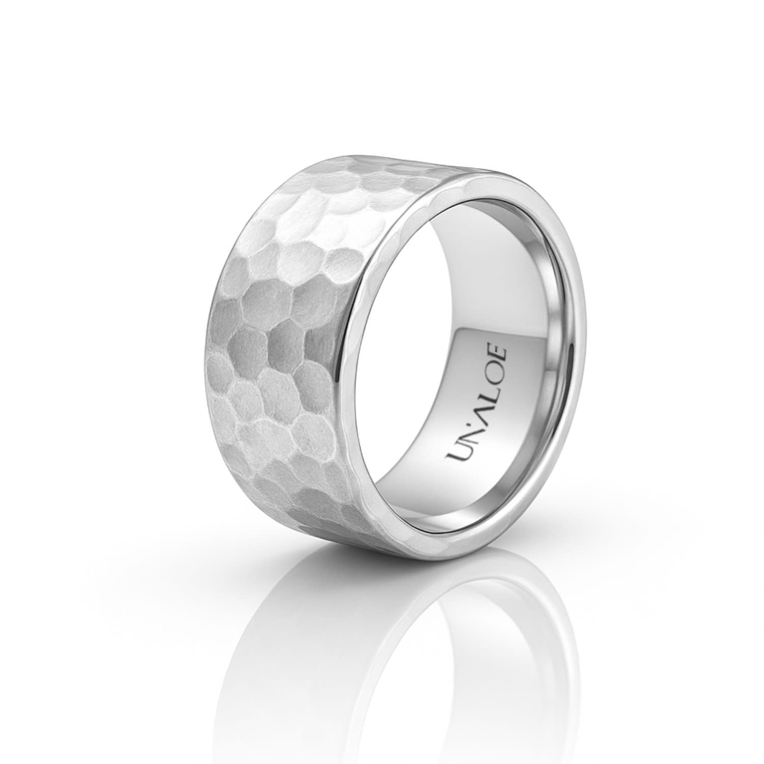 Classic Hammered Silver French Ring For Women