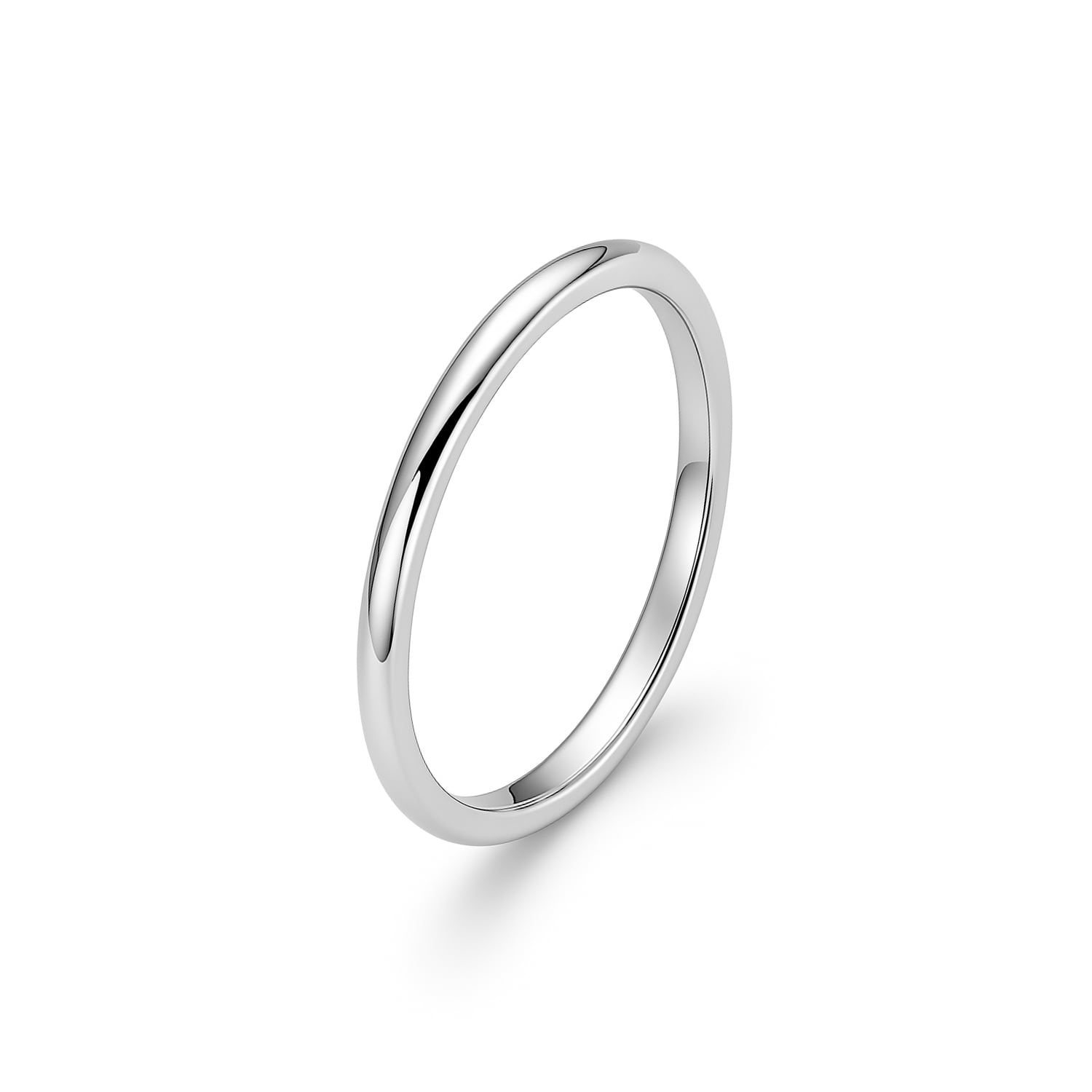 Women's Smooth Sterling Silver Band: Elegant Simplicity