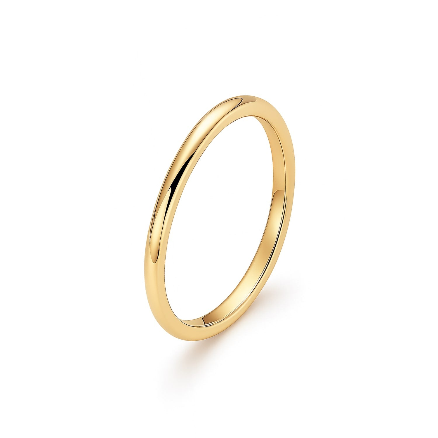Women's Sterling Silver Band With Gold Plating: Elegant Simplicity
