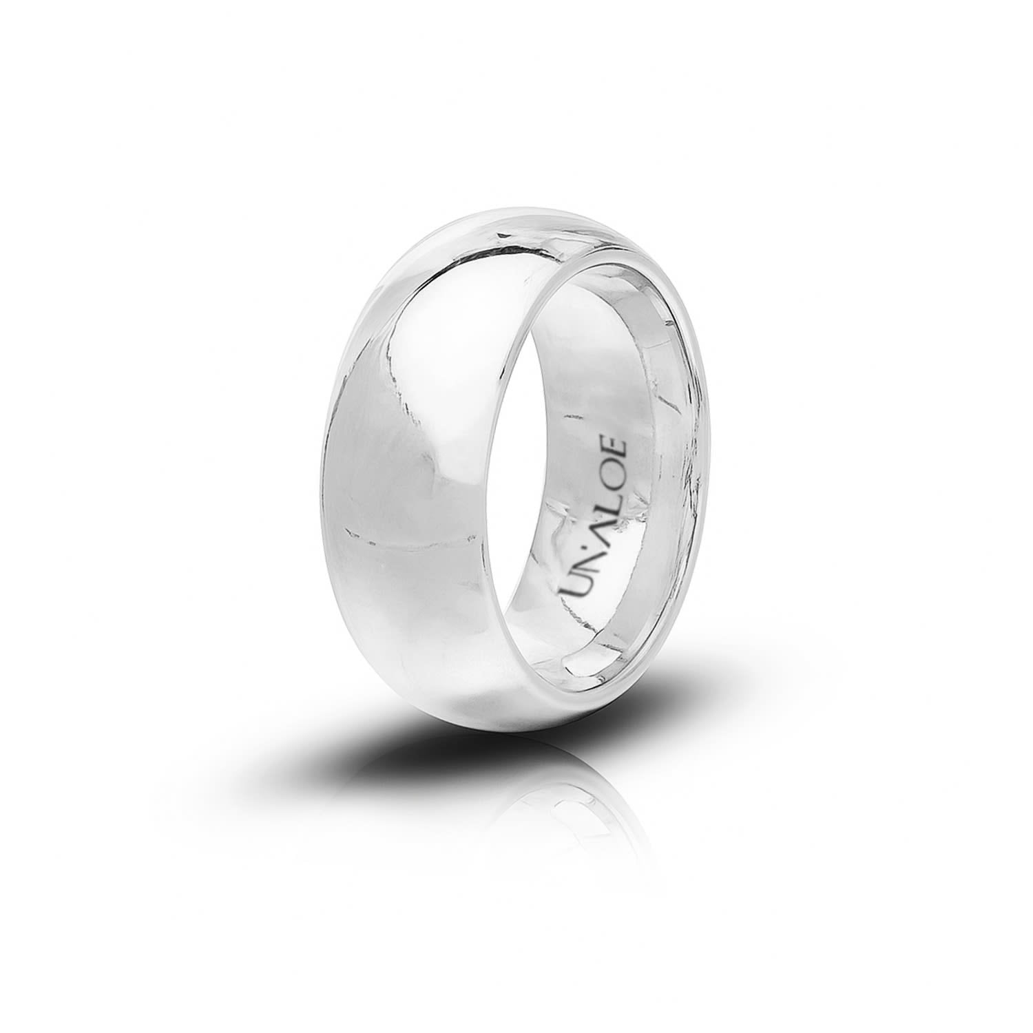Domed Sterling Silver Band For Women's Pure And Refined