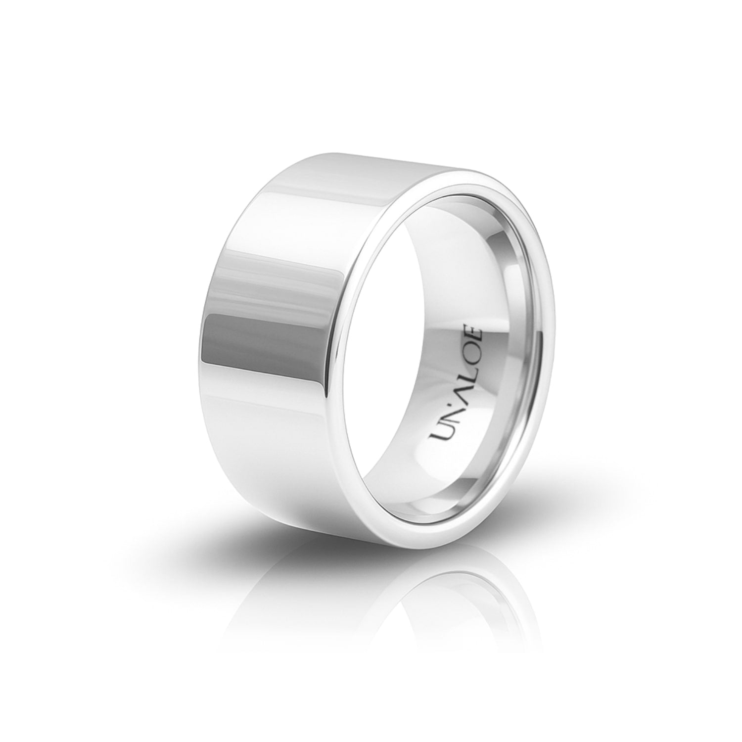 Women's Wide Smooth French-Edge Sterling Silver Band: Timeless Elegance